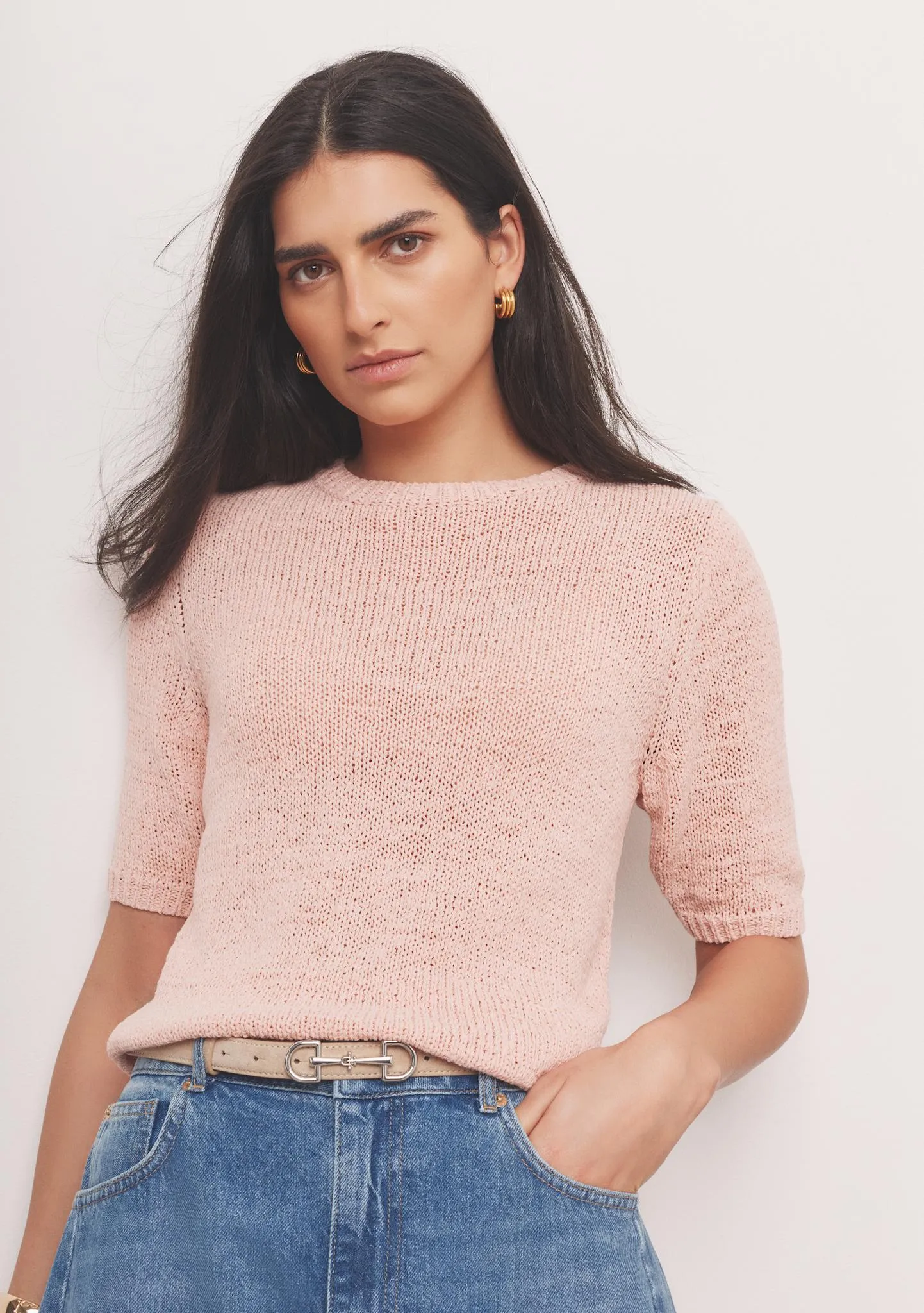 Pink Cotton Blend Knit Top sold by Mint Velvet product image thumbnail 2