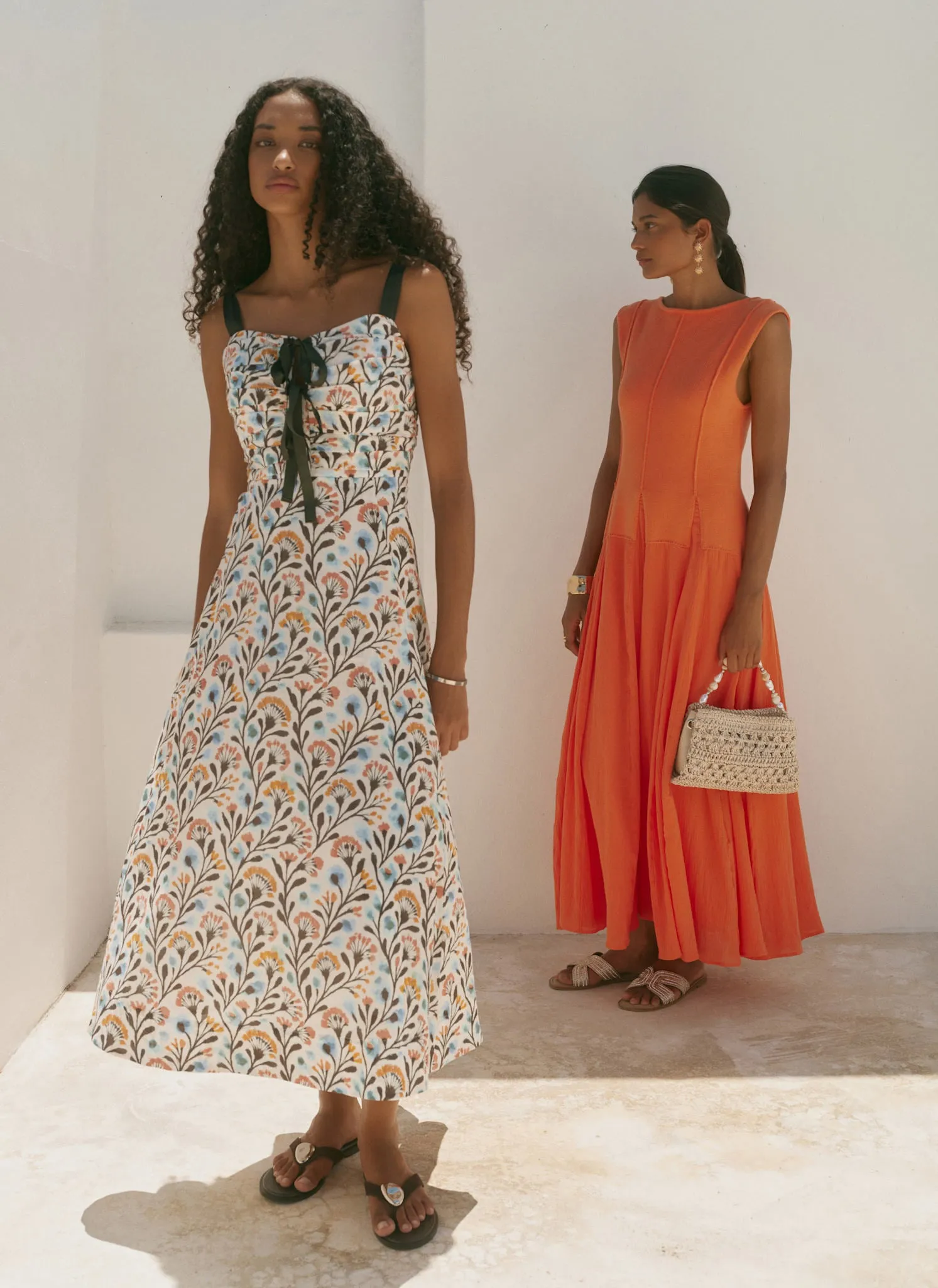 Blue Cotton Floral Print Midi Dress sold by Mint Velvet product image thumbnail 3