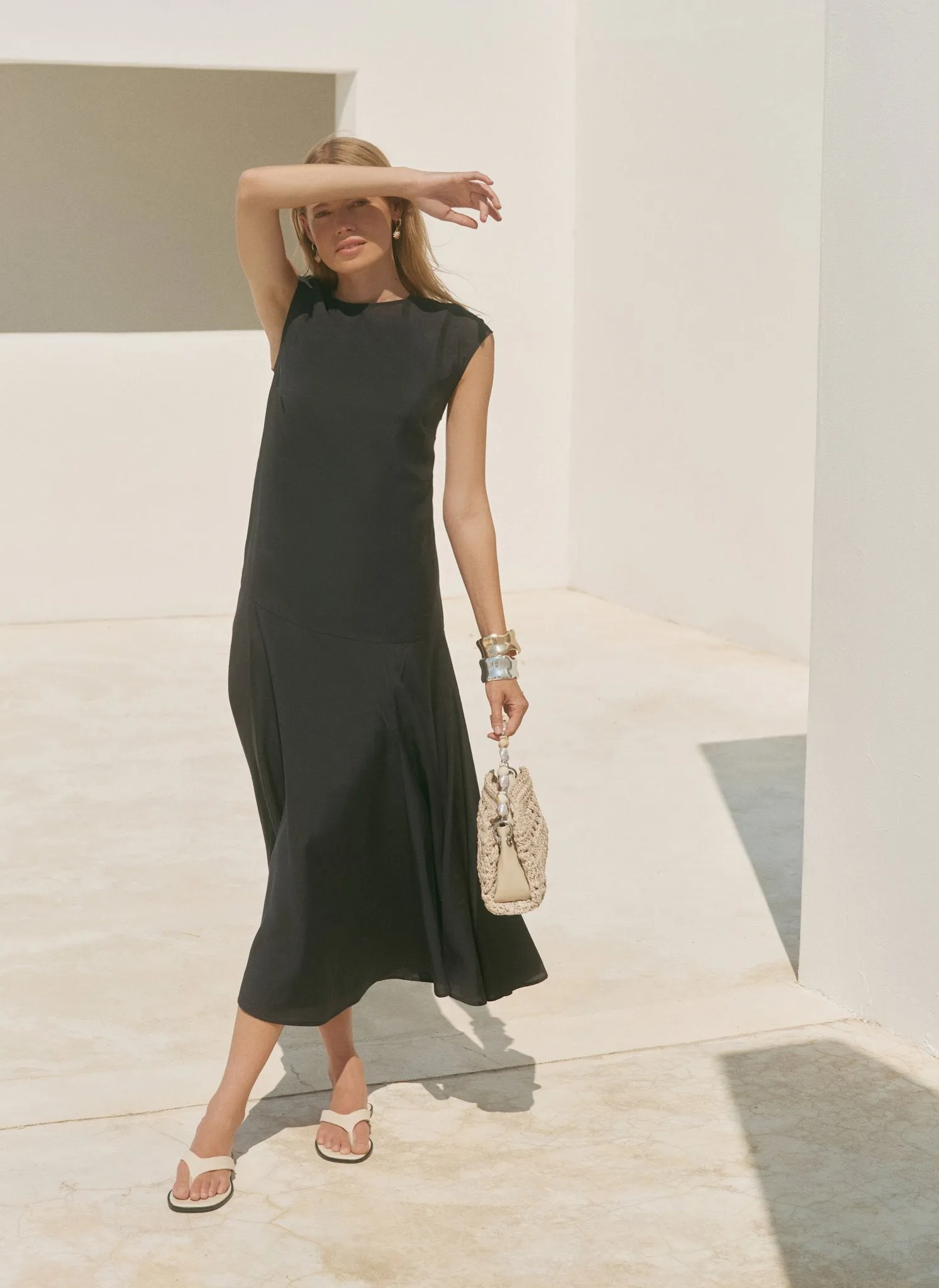 Navy Full Hem Midi Dress sold by Mint Velvet product image thumbnail 3