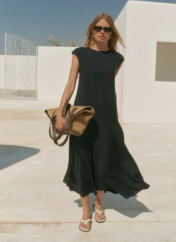 Navy Full Hem Midi Dress made by Mint Velvet