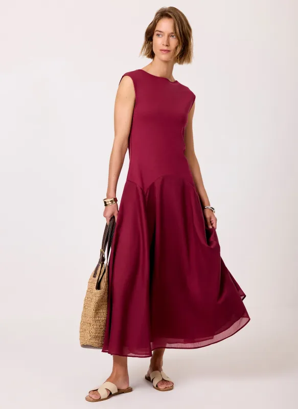 Red Sleeveless Midi Dress made by Mint Velvet