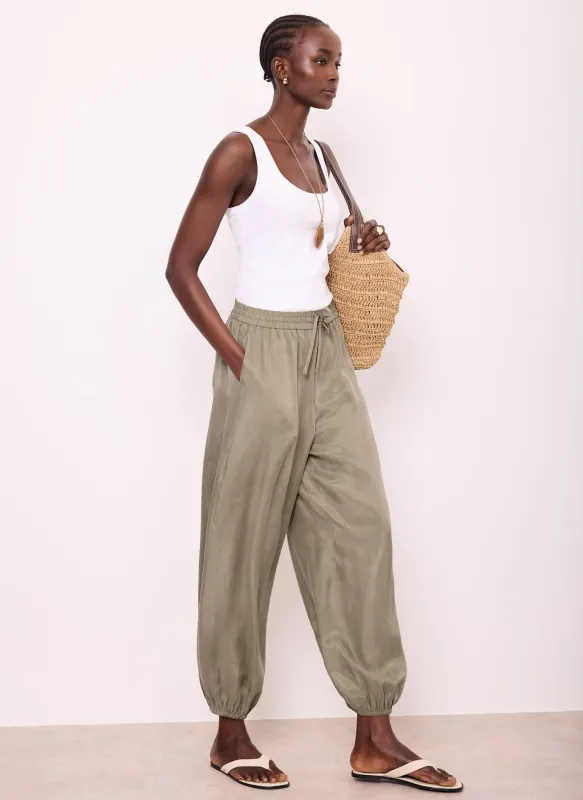 Khaki Balloon Trousers made by Mint Velvet