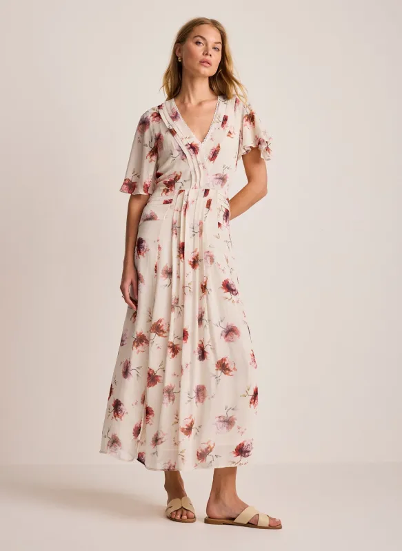 Cream Floral Print Midi Dress made by Mint Velvet