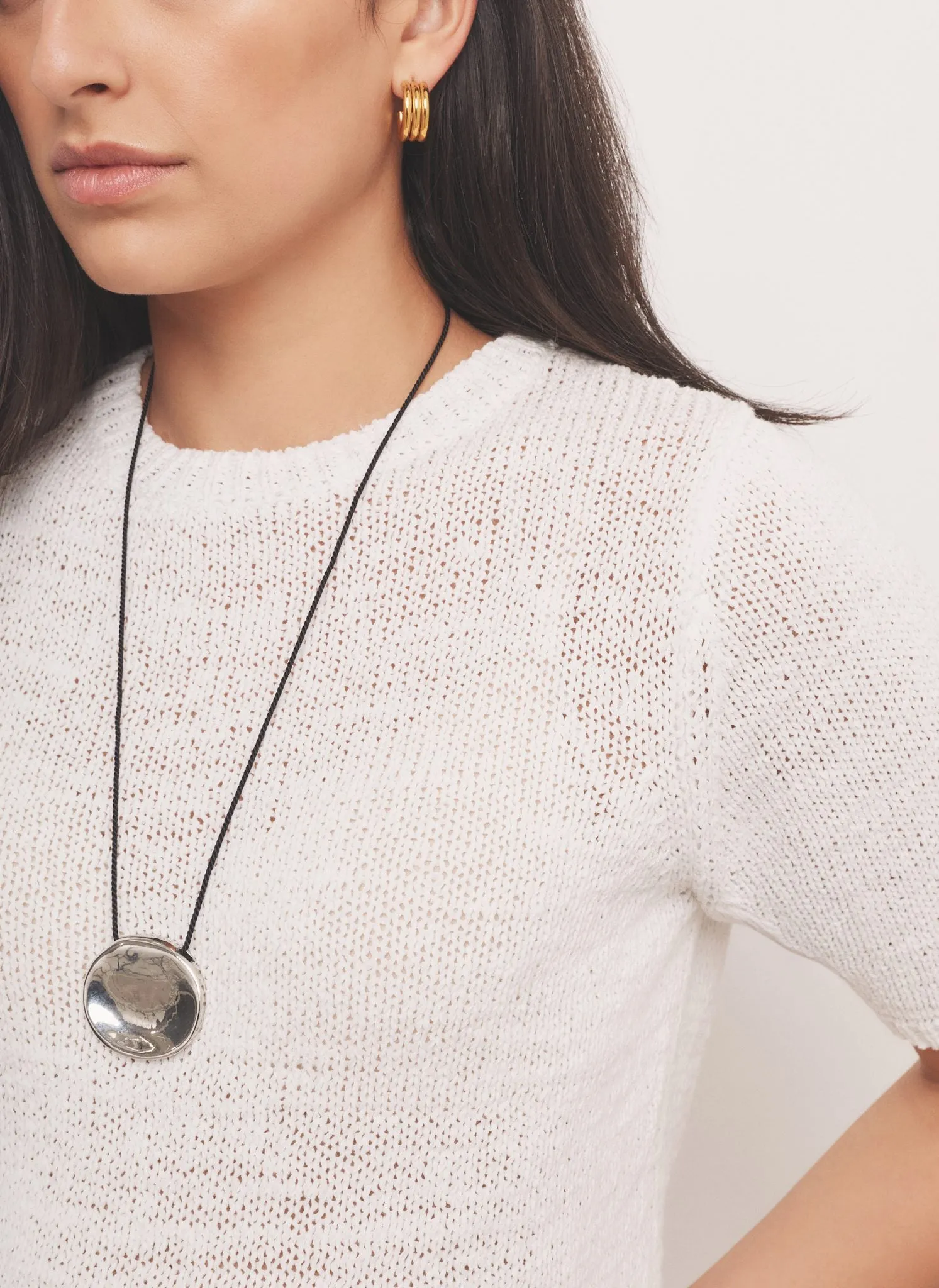 White Cotton Blend Knit Top sold by Mint Velvet product image thumbnail 5