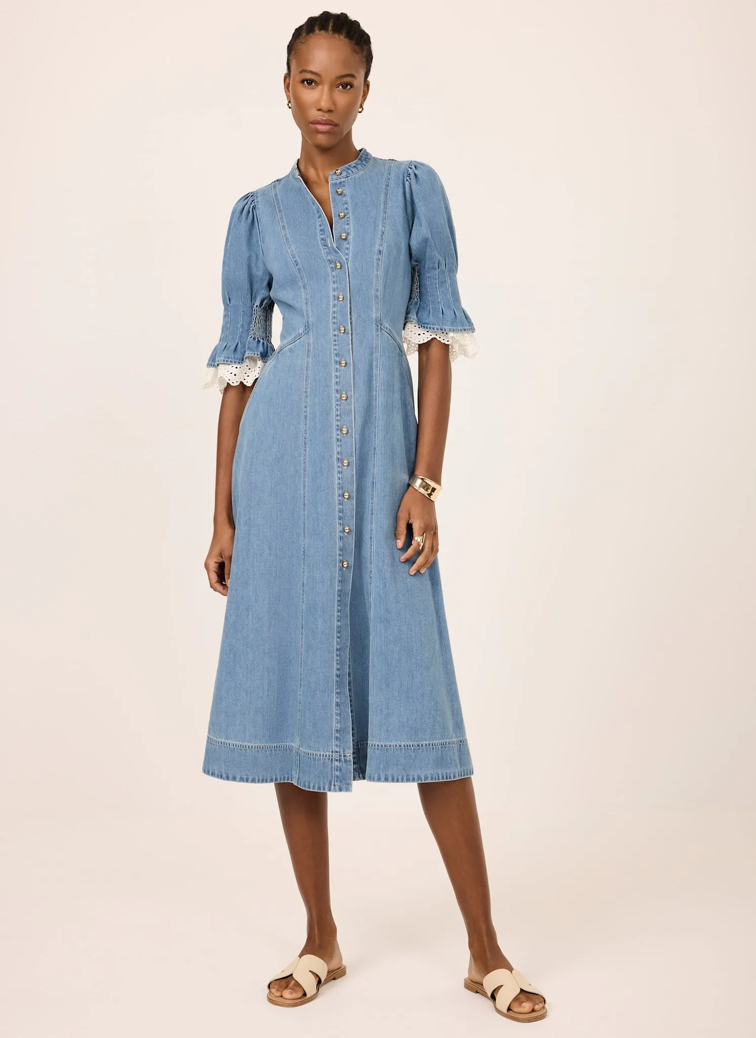 Mid Indigo Denim Midi Dress sold by Mint Velvet product image thumbnail 5