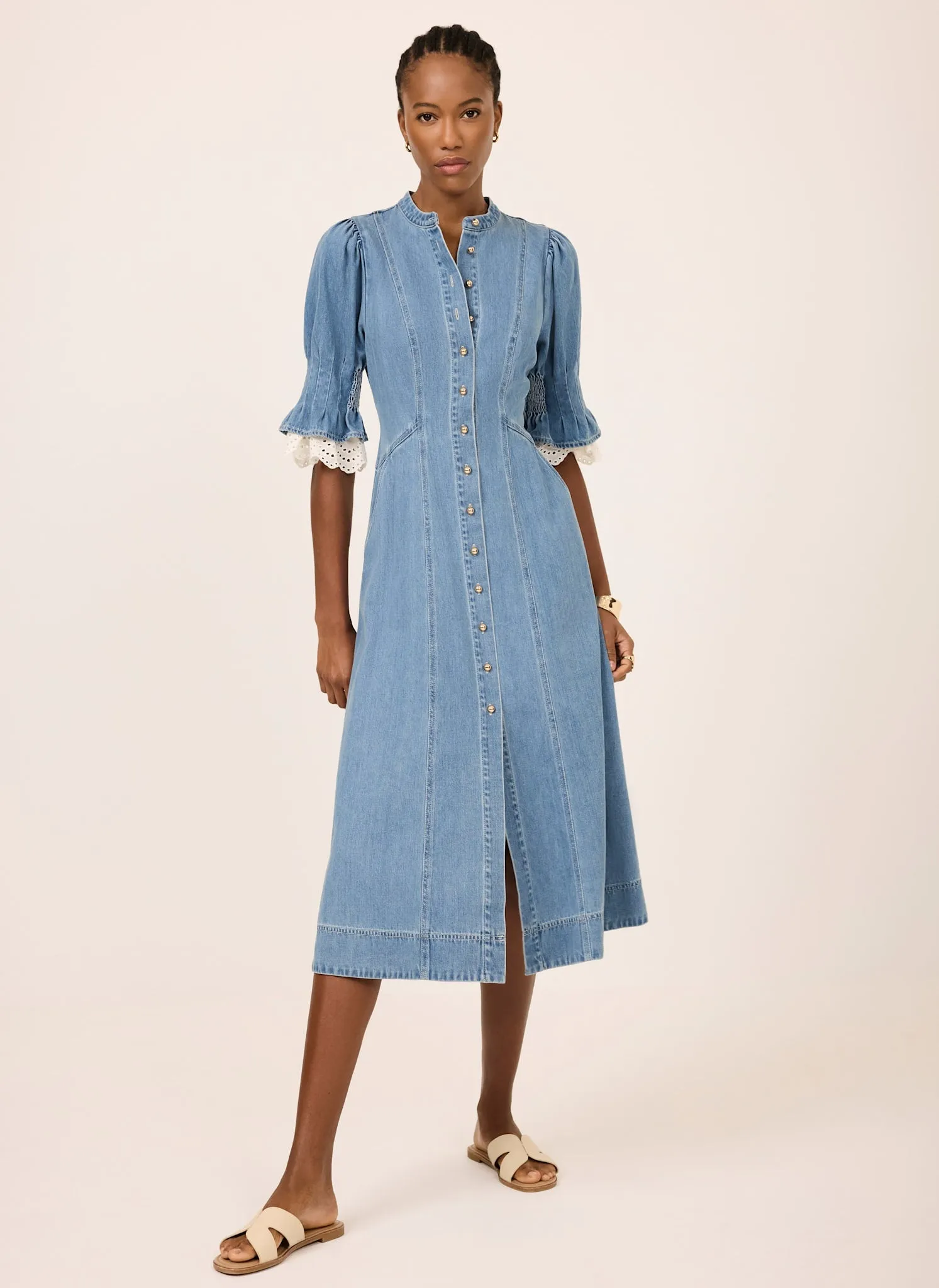 Mid Indigo Denim Midi Dress sold by Mint Velvet product image thumbnail 3