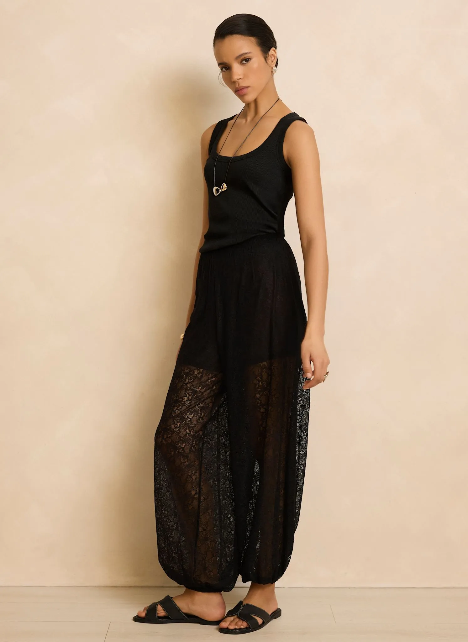 Black Lace Balloon Trousers sold by Mint Velvet product image thumbnail 5
