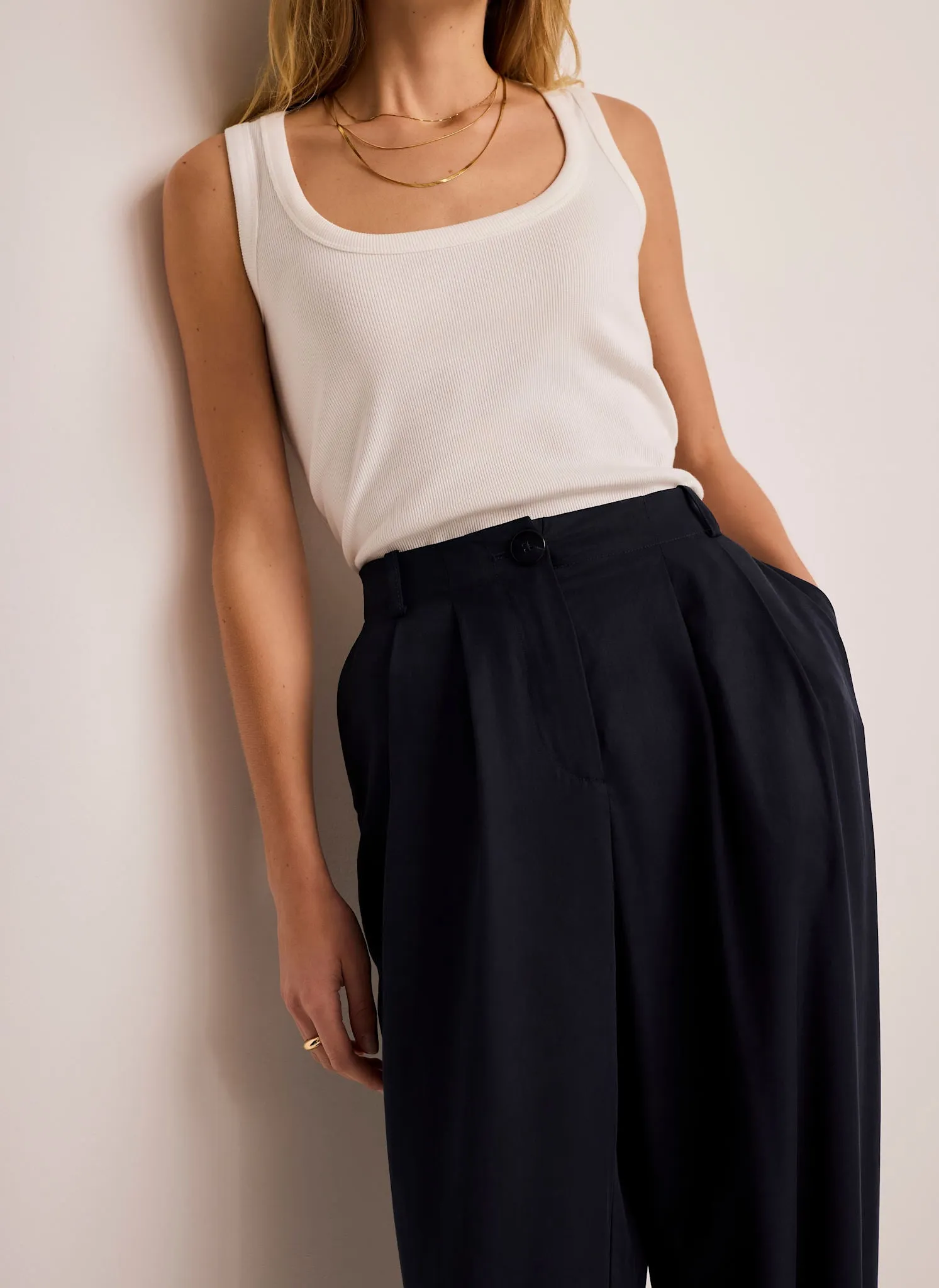 Navy Tapered Balloon Trousers sold by Mint Velvet product image thumbnail 4