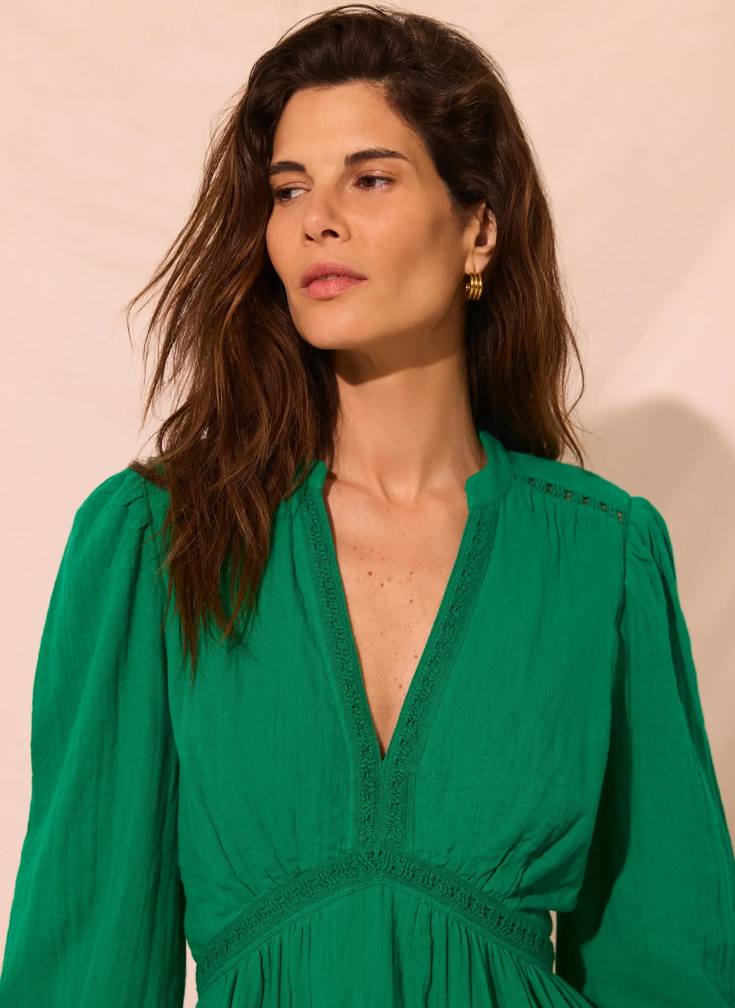 Green Cotton Mini Dress sold by Mint Velvet product image thumbnail 5