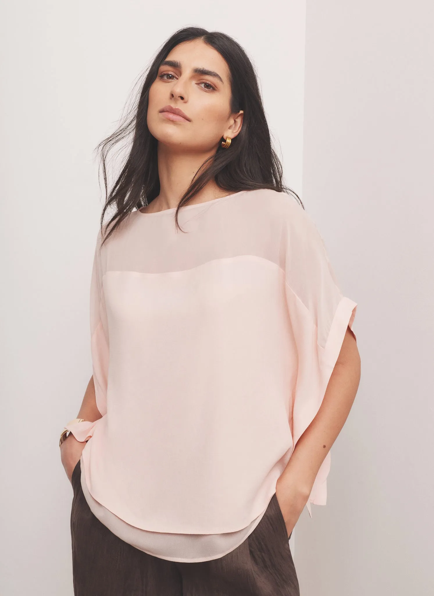 Pink Sheer Panel Top sold by Mint Velvet product image thumbnail 2