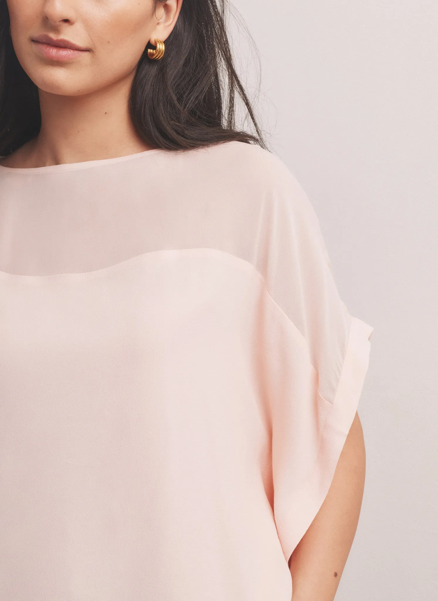 Pink Sheer Panel Top sold by Mint Velvet product image thumbnail 4
