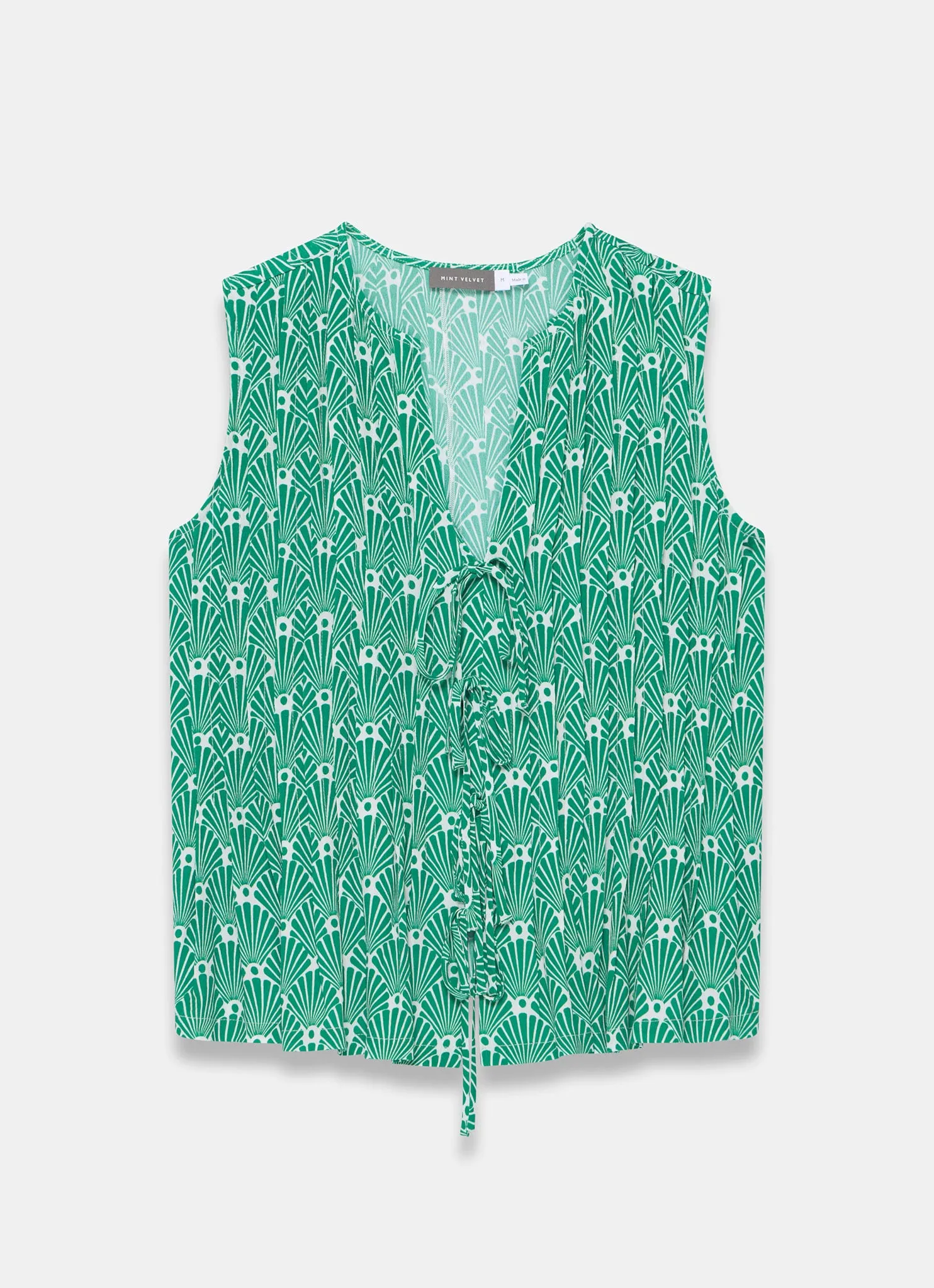 Green Shell Print Pintuck Top sold by Mint Velvet product image thumbnail 5