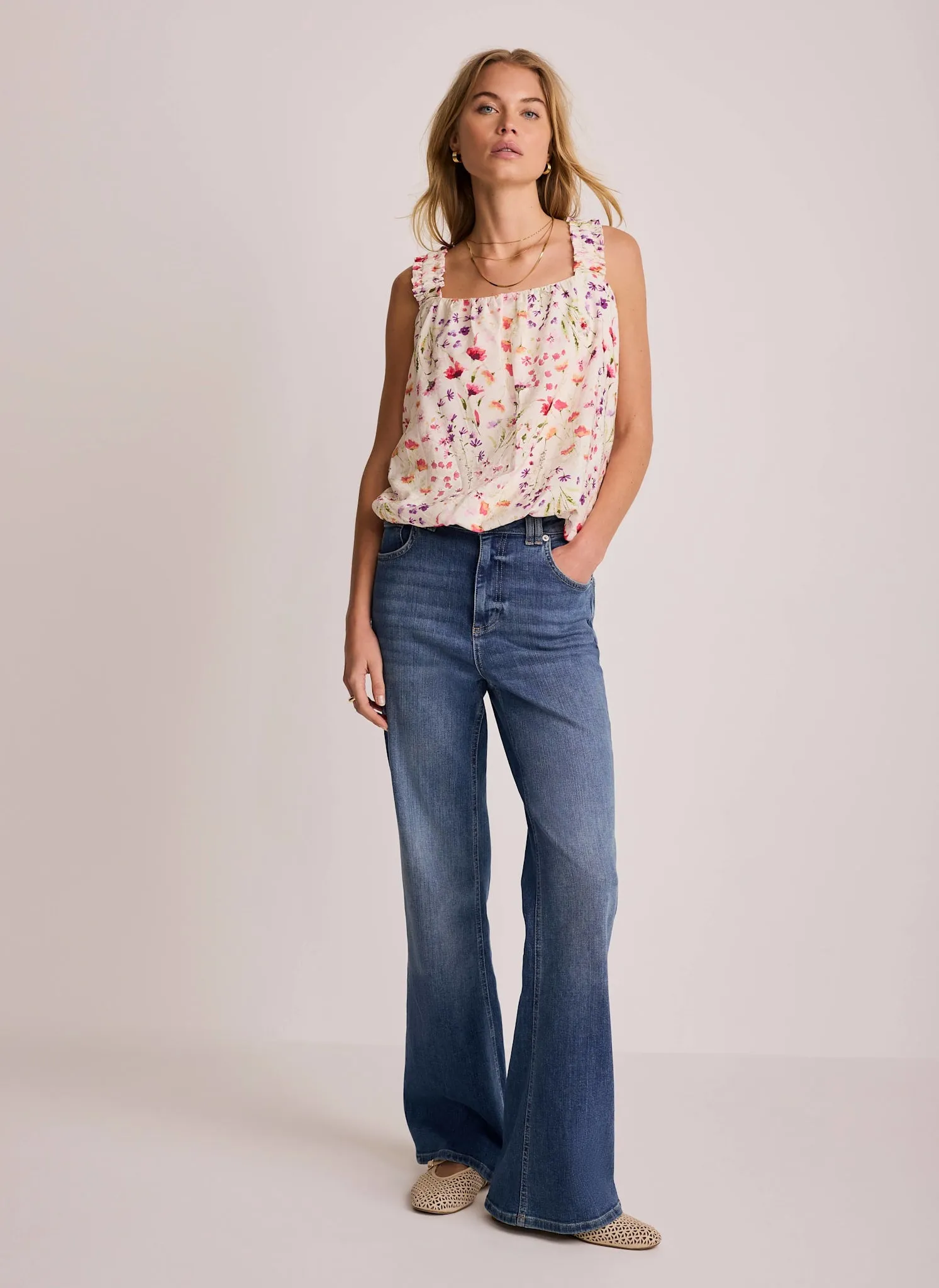 Pink Floral Print Bubble Hem Top sold by Mint Velvet product image thumbnail 3
