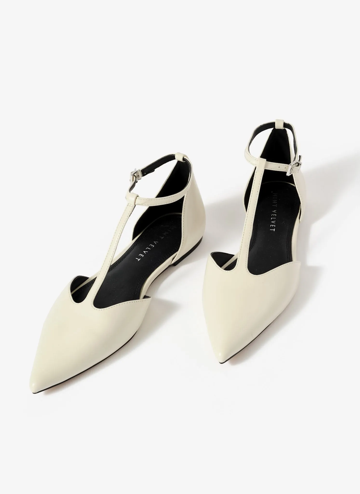 Lila Cream T-Bar Flats sold by Mint Velvet product image thumbnail 2