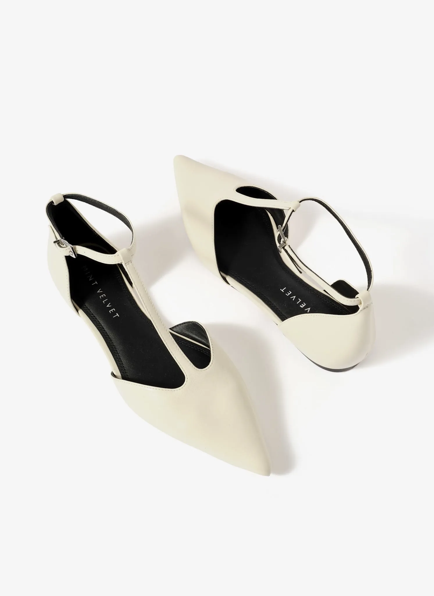 Lila Cream T-Bar Flats sold by Mint Velvet product image thumbnail 4