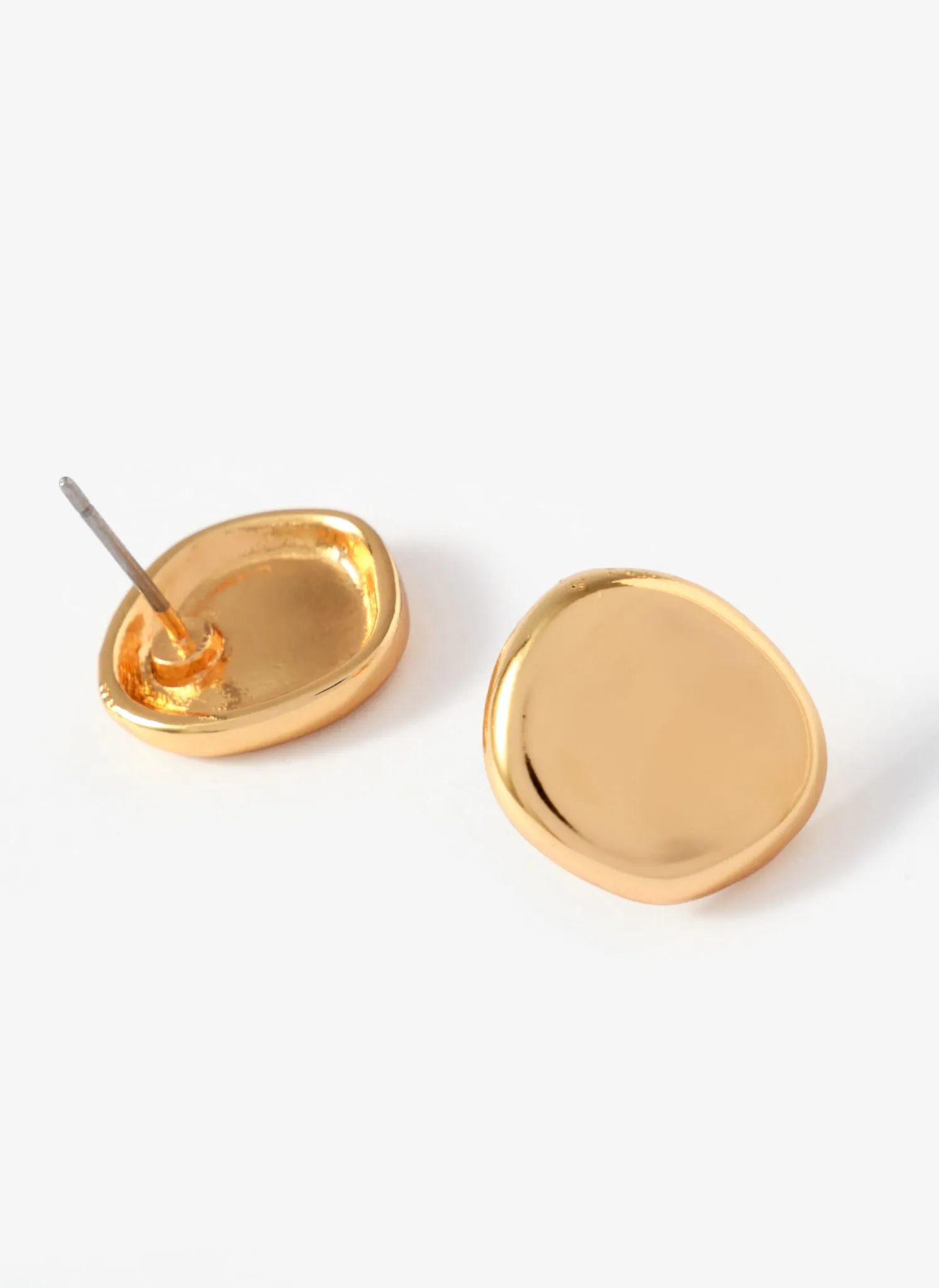 Gold Tone Shiny Stud Earrings sold by Mint Velvet product image thumbnail 3