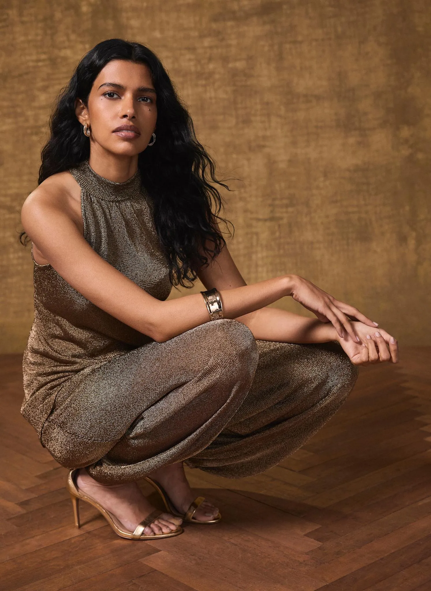 Gold Metallic Balloon Trousers sold by Mint Velvet product image thumbnail 5