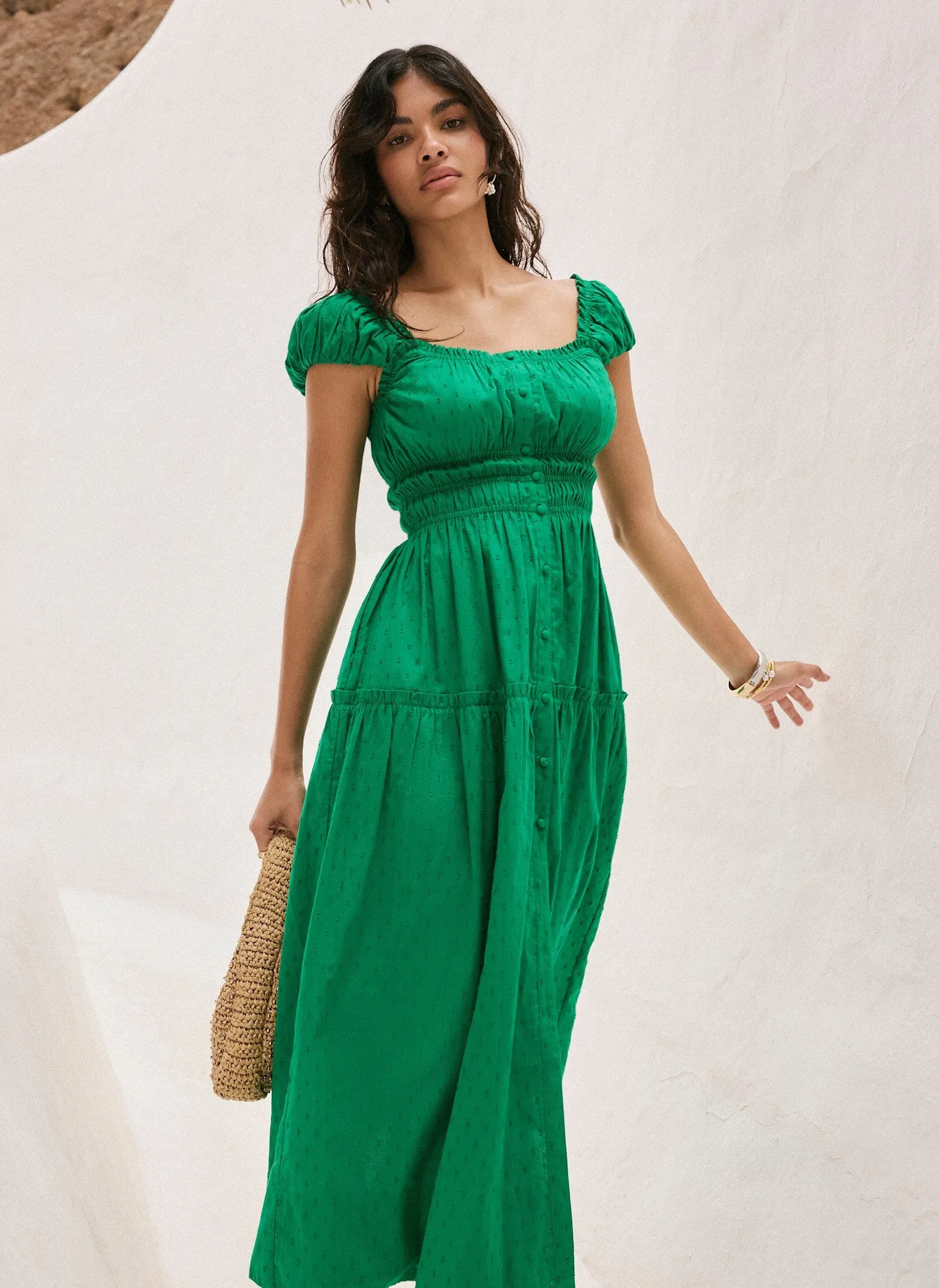 Green Cotton Midi Dress sold by Mint Velvet product image thumbnail 4