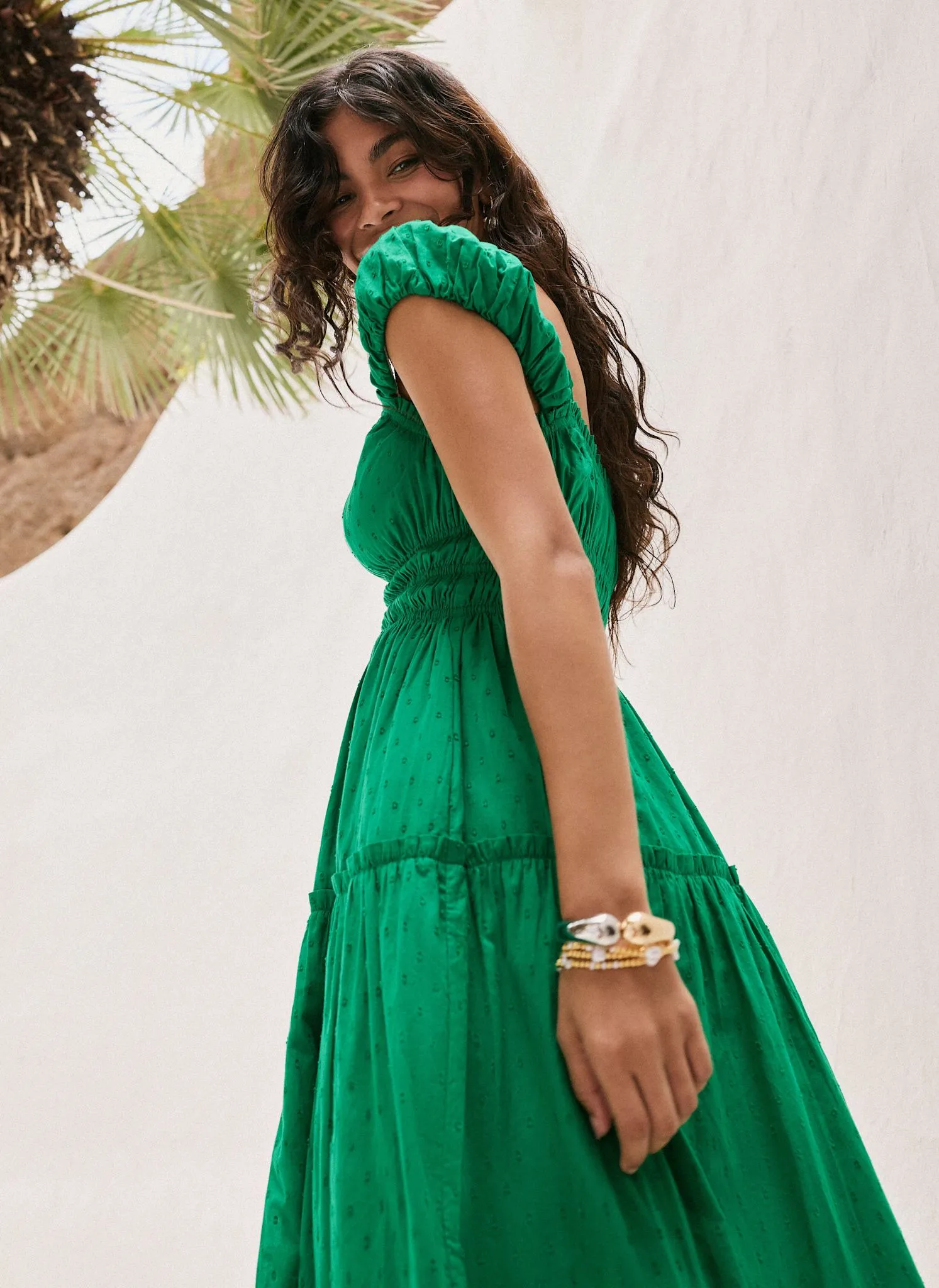 Green Cotton Midi Dress sold by Mint Velvet product image thumbnail 5