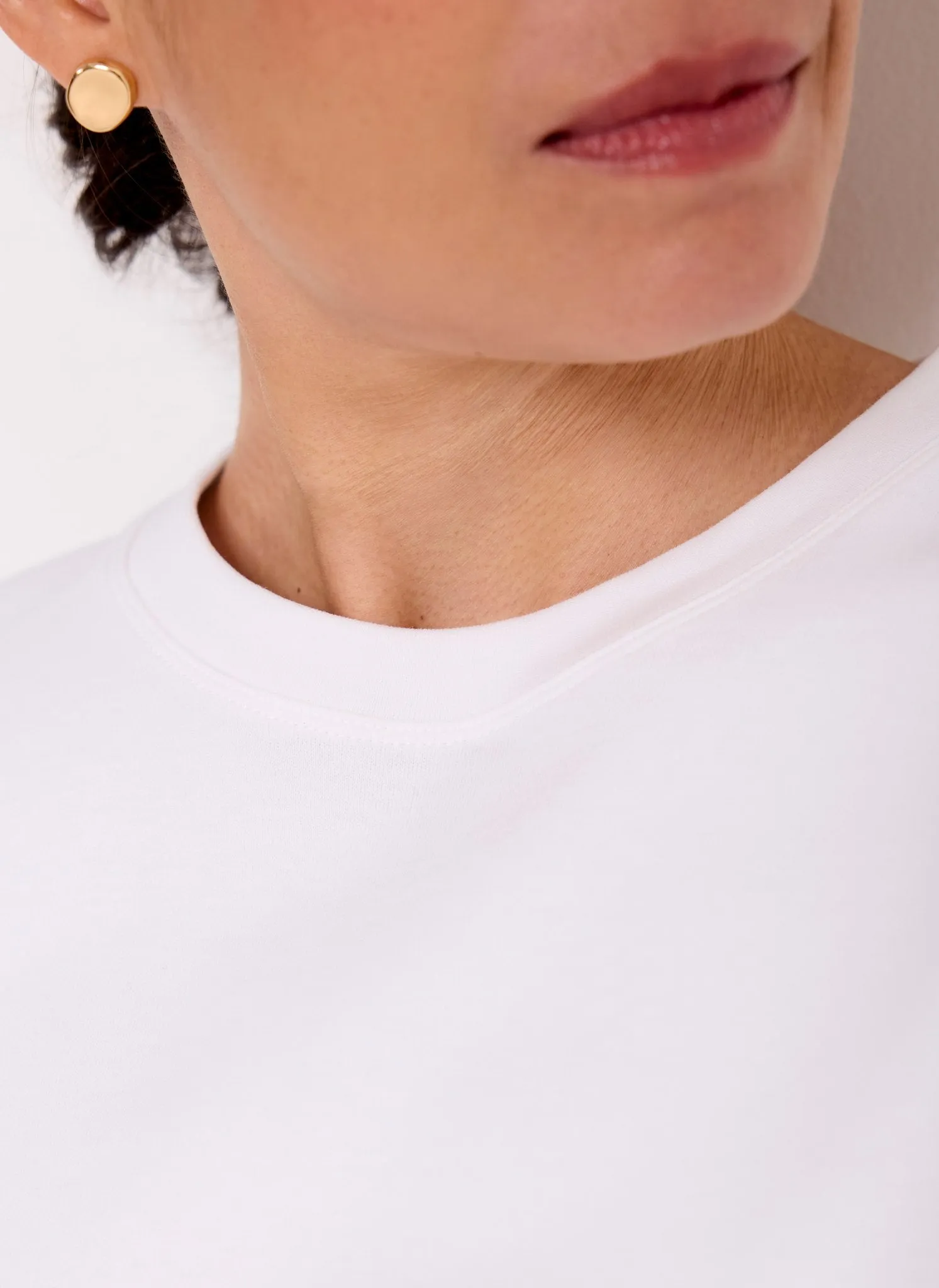 White Cotton Slim Fit T-Shirt sold by Mint Velvet product image thumbnail 5