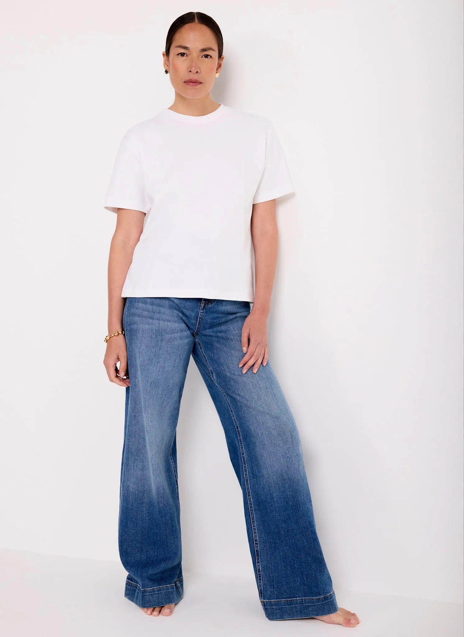 White Cotton Slim Fit T-Shirt sold by Mint Velvet product image thumbnail 3