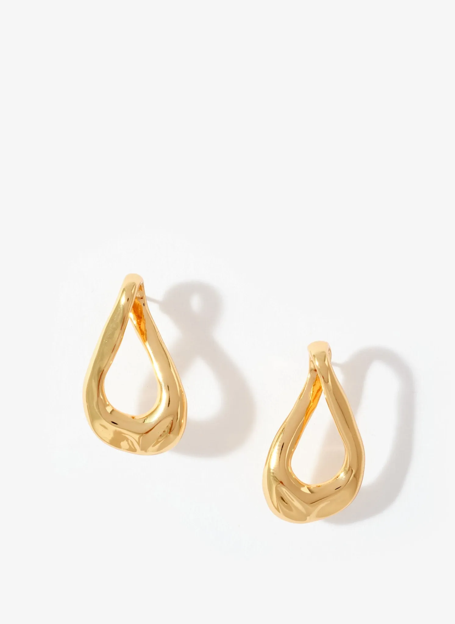 Gold Tone Sculpted Wave Earrings sold by Mint Velvet product image thumbnail 2