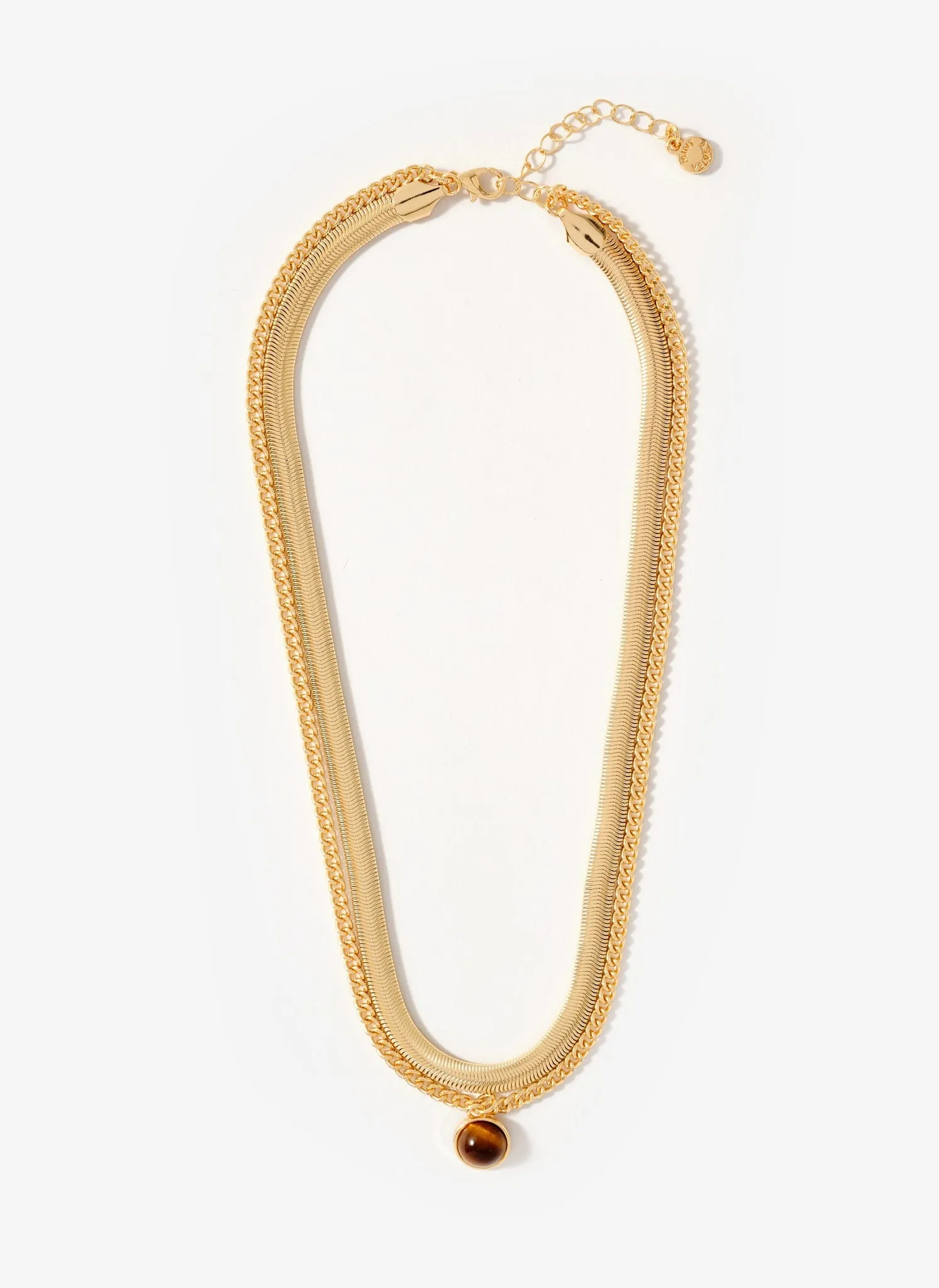 Gold Tone Layered Stone Necklace sold by Mint Velvet product image thumbnail 2