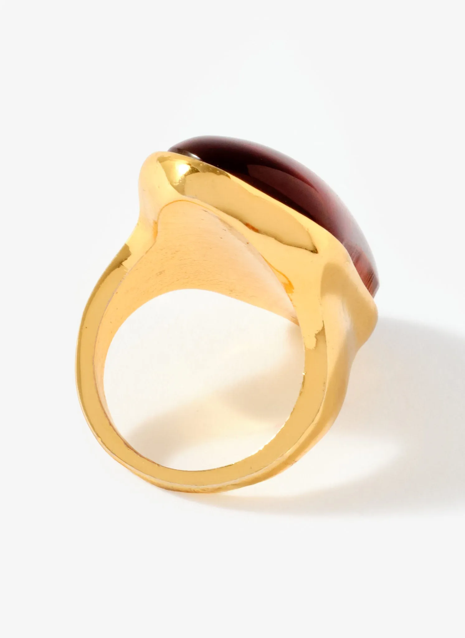 Gold Tone Sculptured Resin Ring sold by Mint Velvet product image thumbnail 3