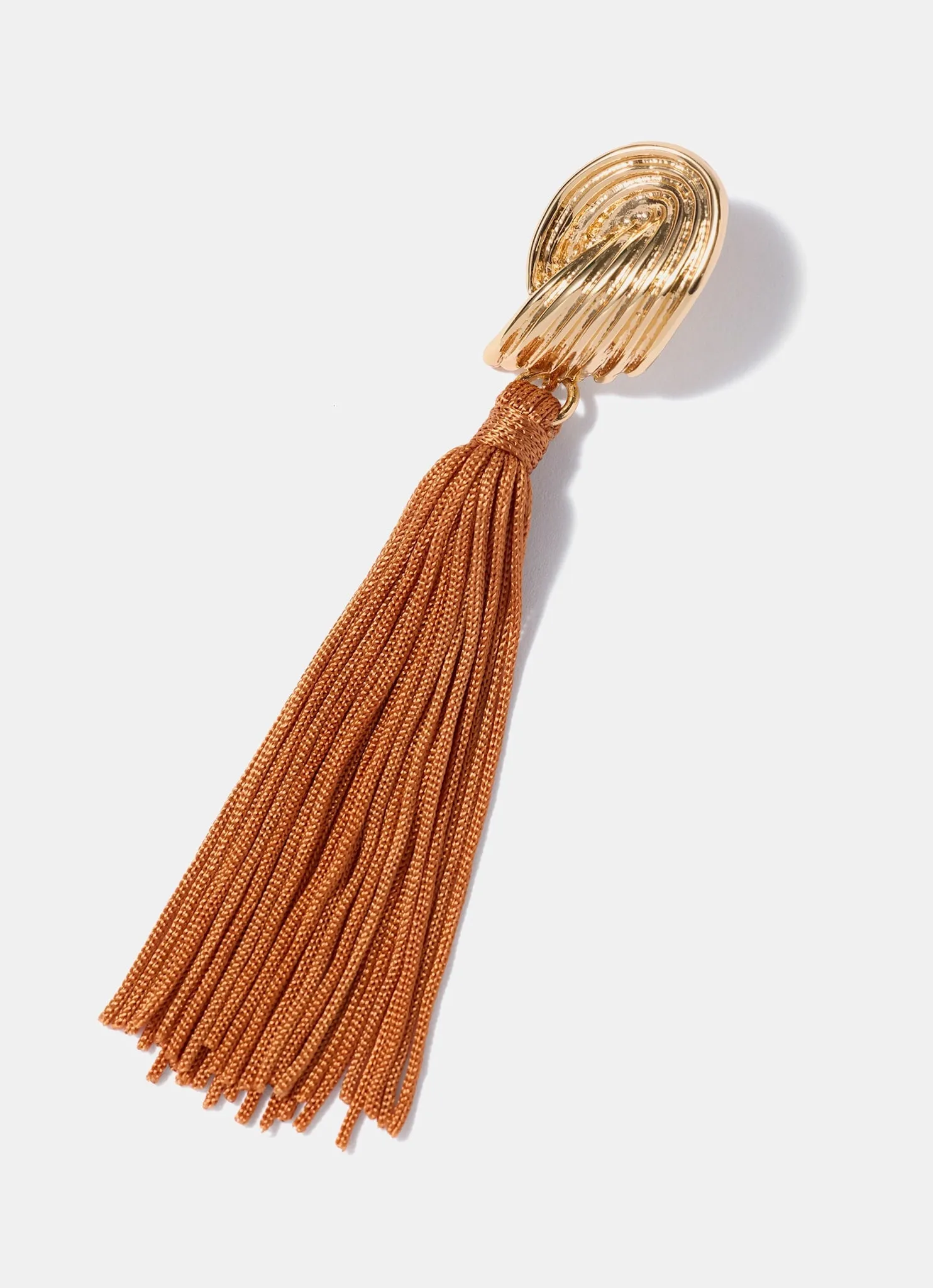 Gold Tone Ridged Wing Tassel Earrings sold by Mint Velvet product image thumbnail 2