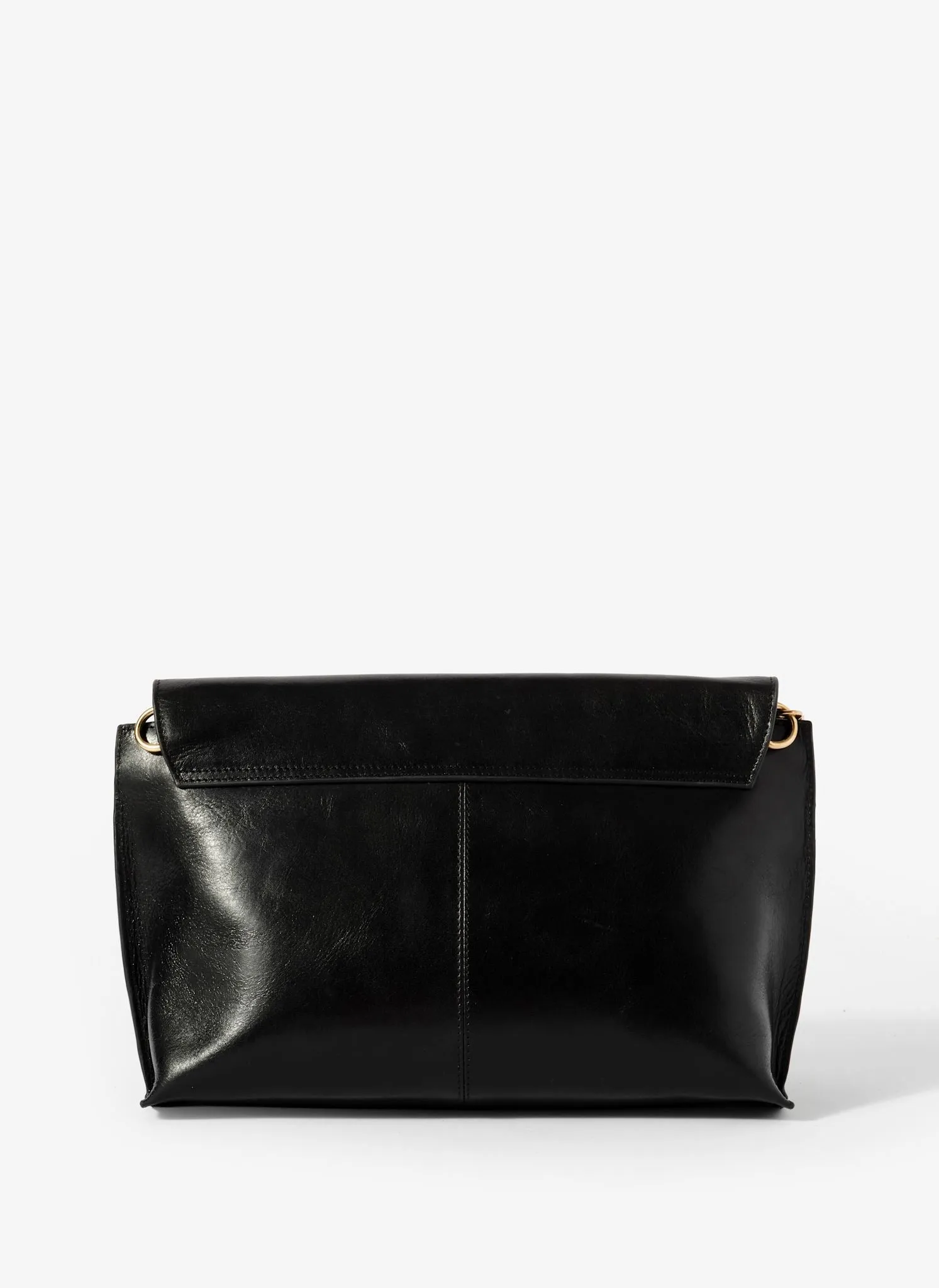 Daisy Black Leather Fold Over Tassel Clutch sold by Mint Velvet product image thumbnail 4