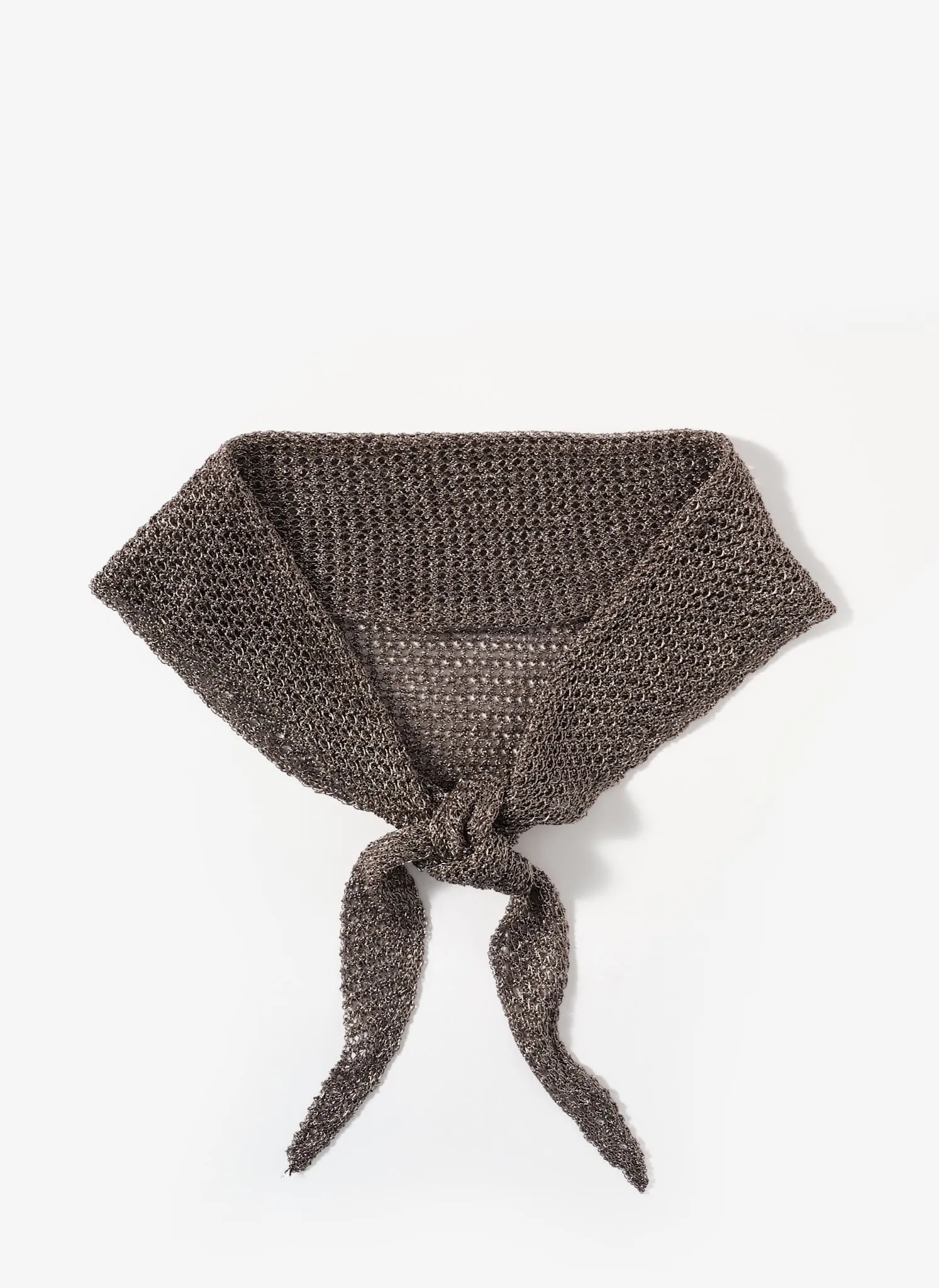 Dark Silver Metallic Triangle Neck Scarf sold by Mint Velvet