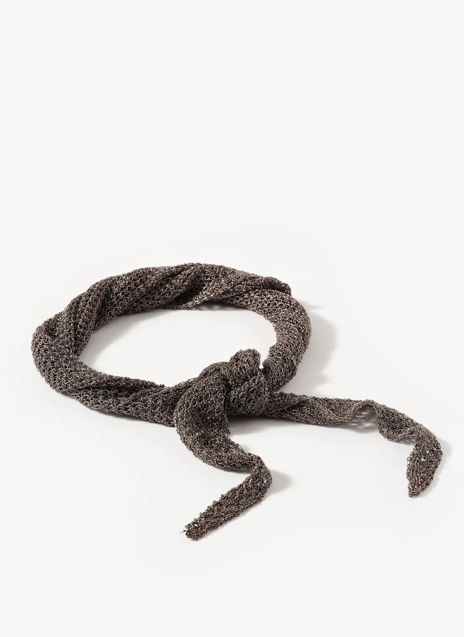 Dark Silver Metallic Triangle Neck Scarf sold by Mint Velvet product image thumbnail 3
