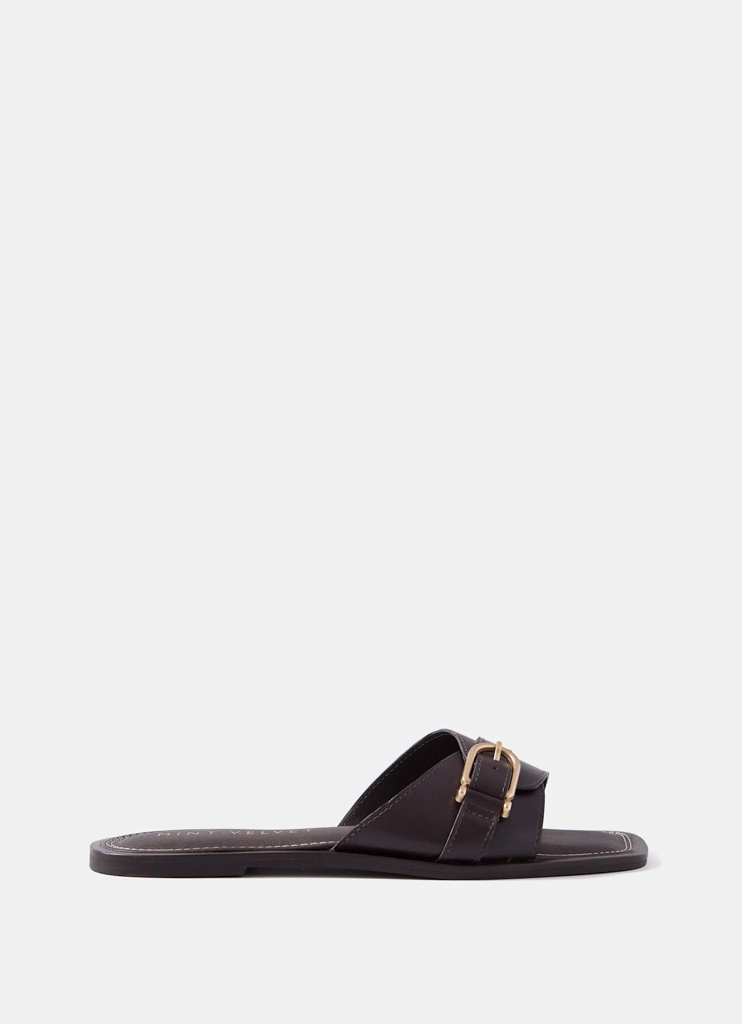 Kate Brown Leather Mule Sandals sold by Mint Velvet product image thumbnail 3
