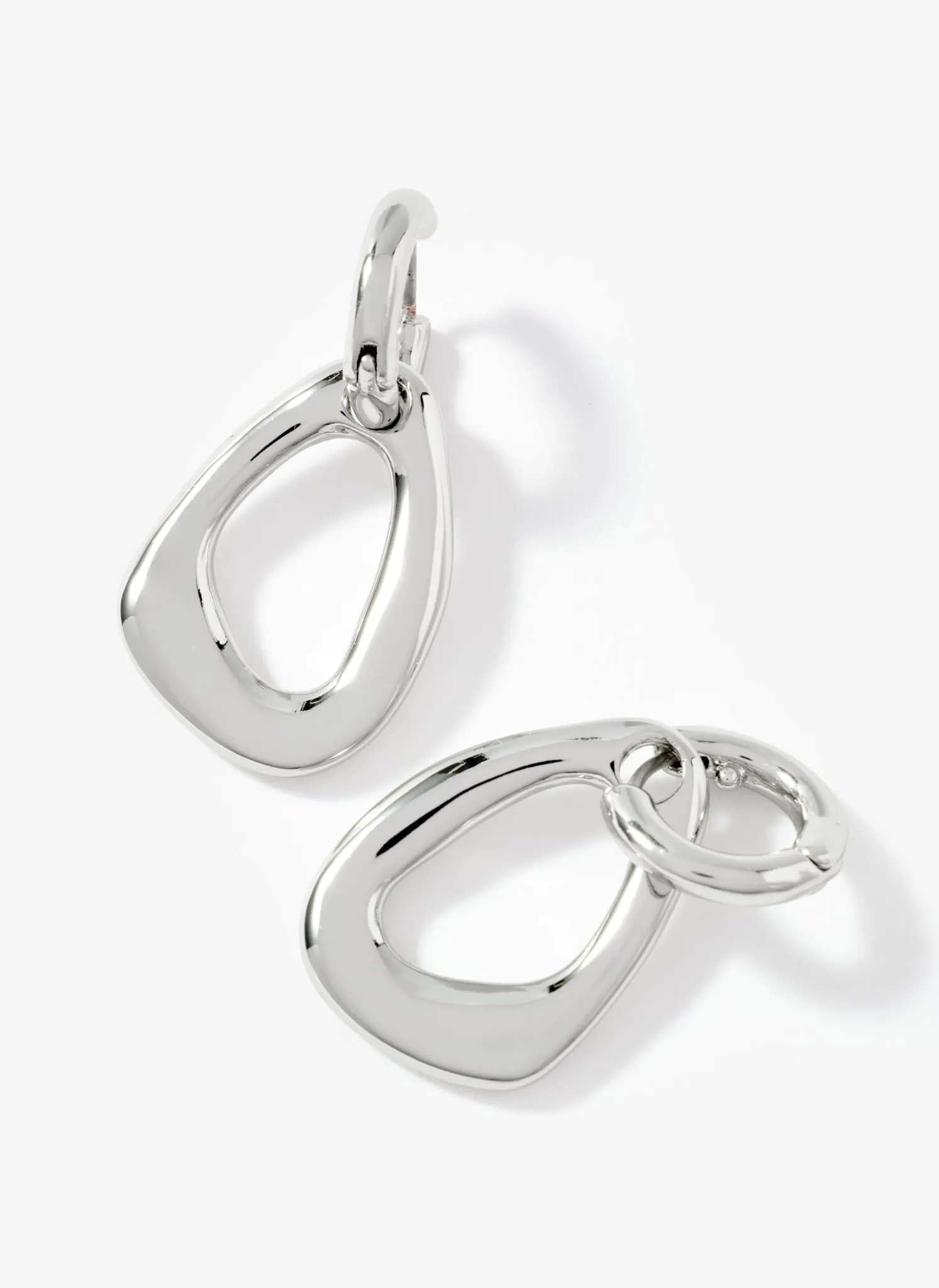Silver Tone Sculpted Drop Earrings sold by Mint Velvet product image thumbnail 2