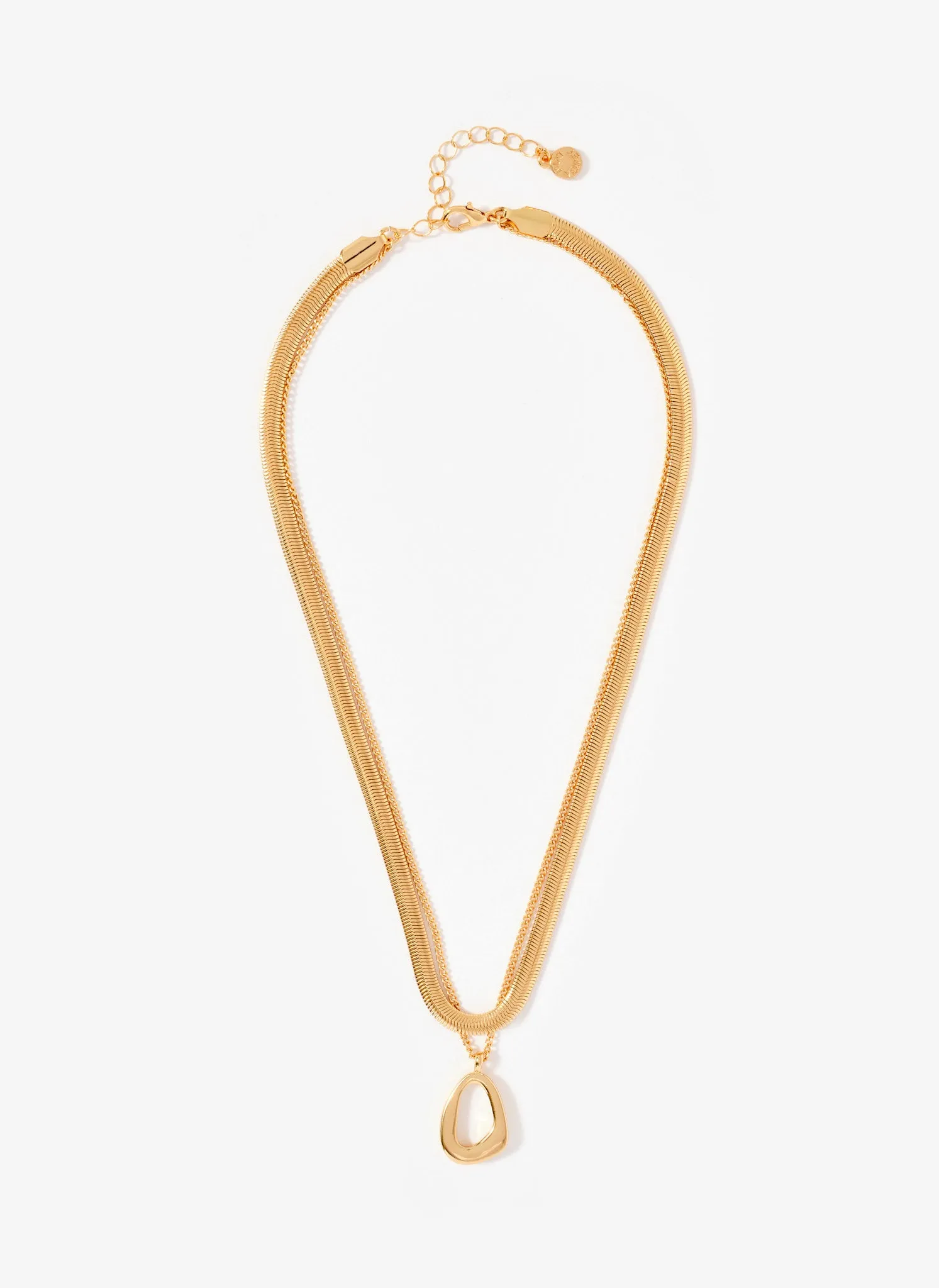 Gold Tone Sculpted Layer Necklace sold by Mint Velvet