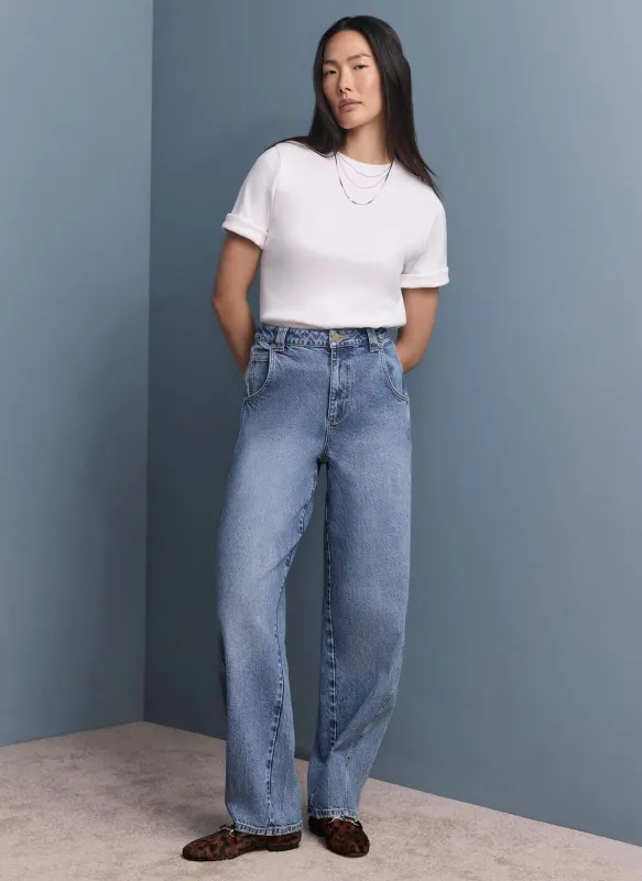 Mid Indigo Ultimate Barrel Jeans made by Mint Velvet