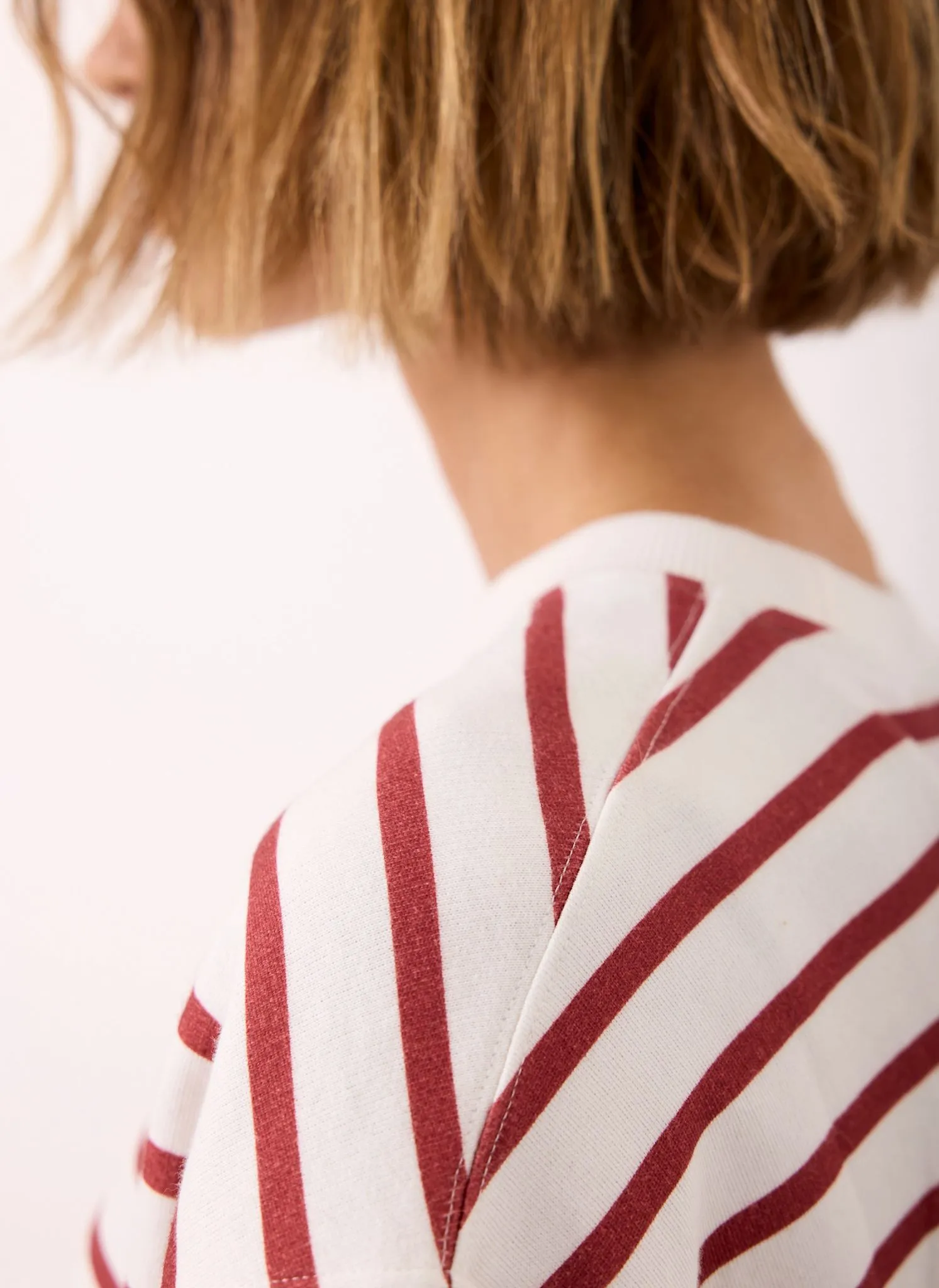 Cream Stripe Blouson Sweatshirt sold by Mint Velvet product image thumbnail 5