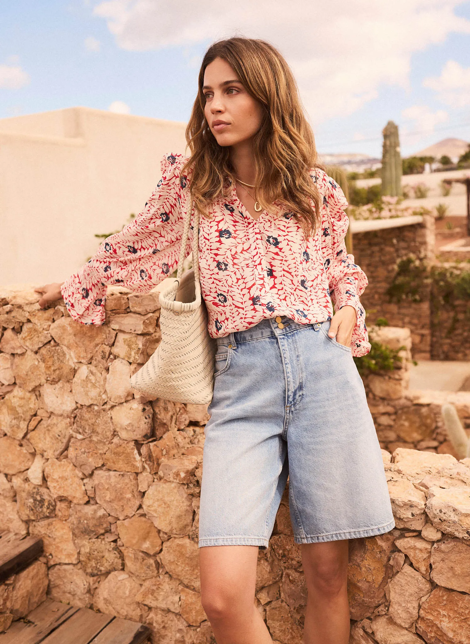 Red Floral Print Shirt sold by Mint Velvet product image thumbnail 4