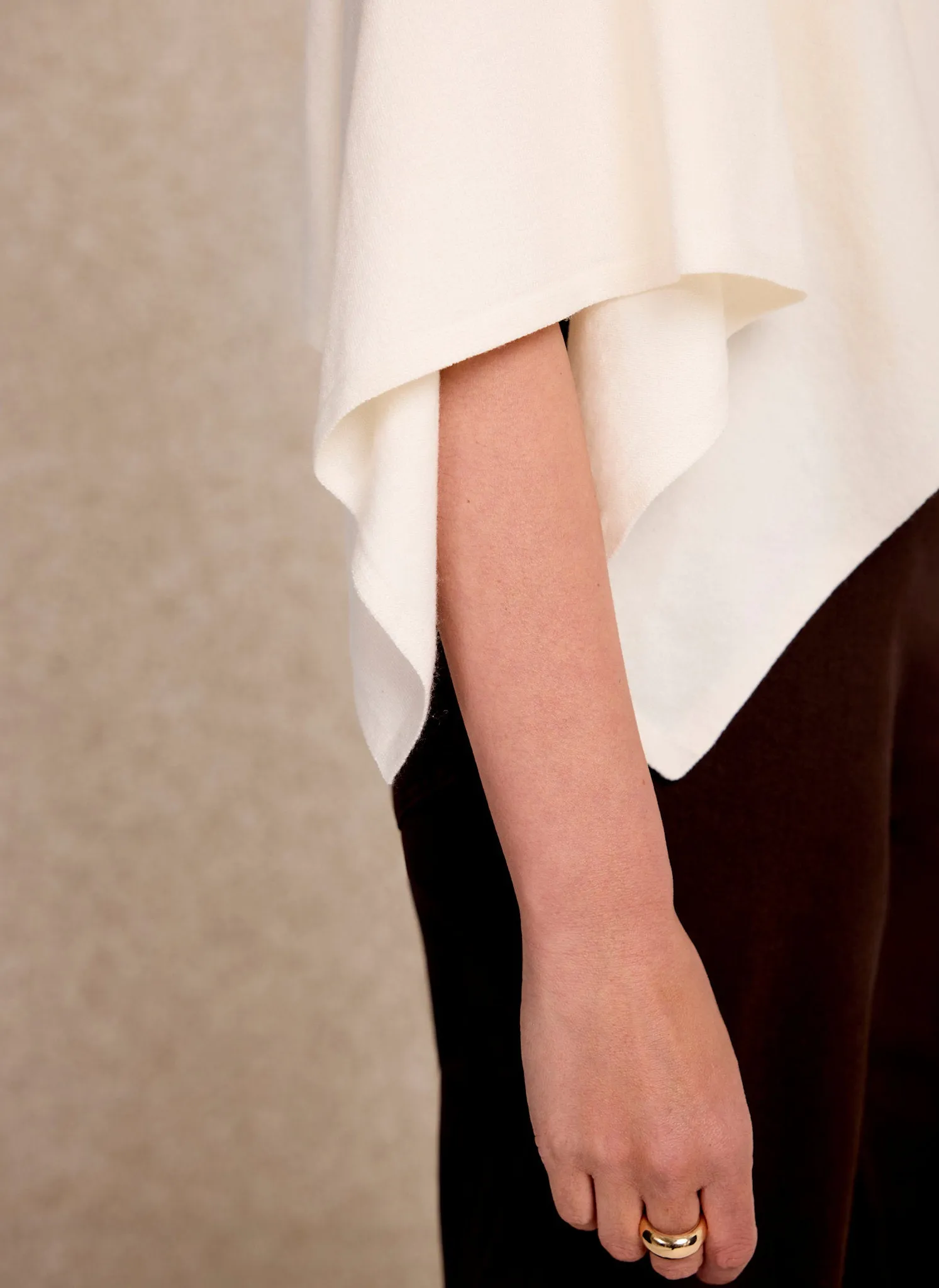 Cream Layered Poncho Knit Top sold by Mint Velvet product image thumbnail 4