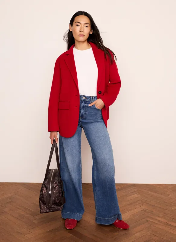 Red Single Breasted Hand Finished Blazer made by Mint Velvet