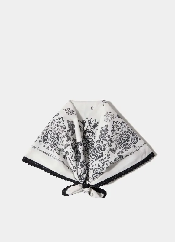 Pippa White Printed Neck Scarf made by Mint Velvet