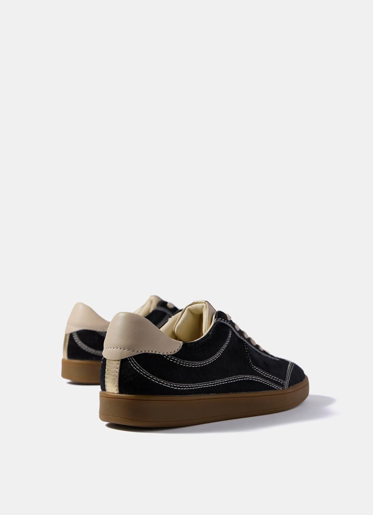 Jen Brown Leather Textured Trainers sold by Mint Velvet product image thumbnail 4