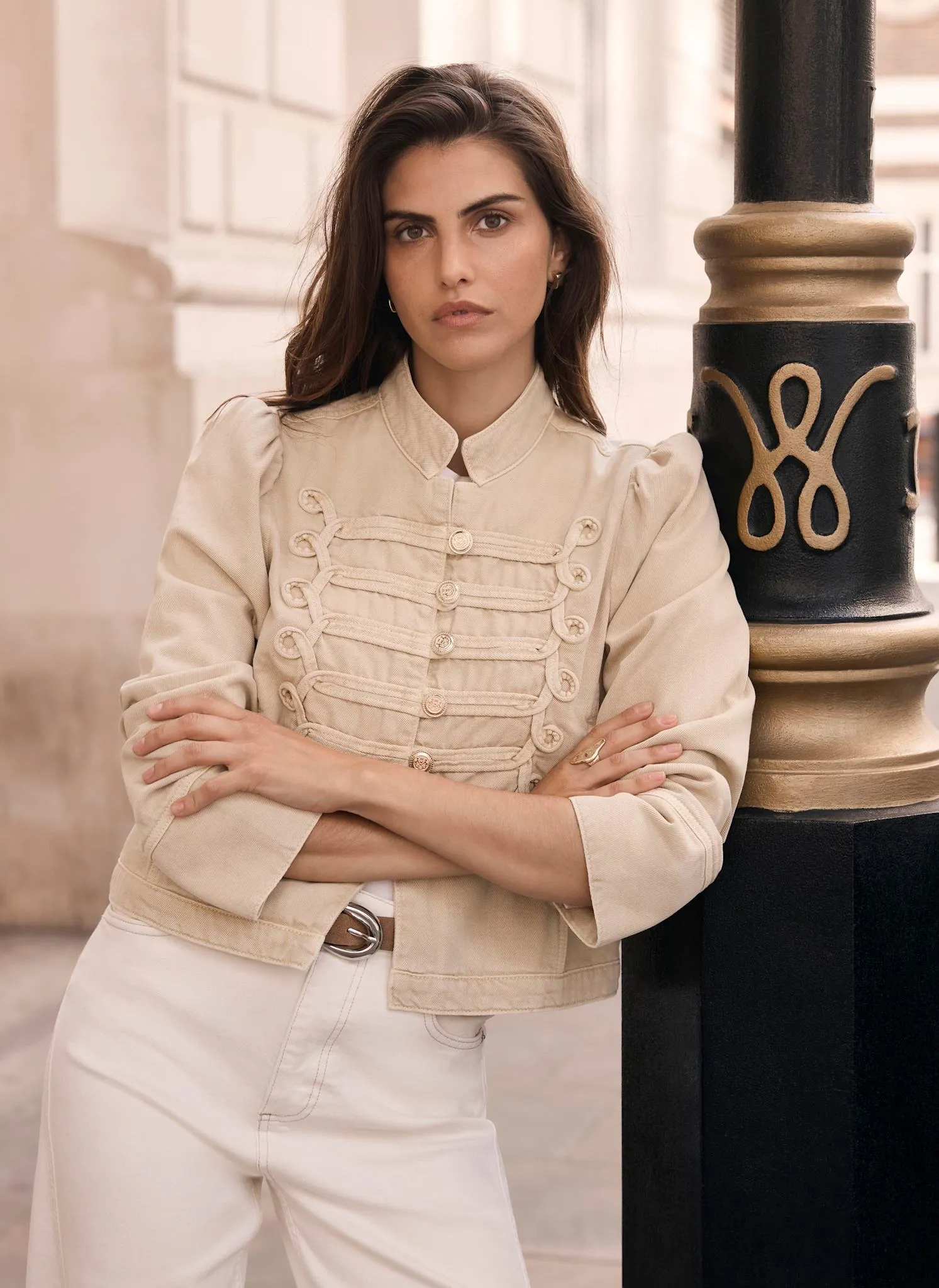Neutral Denim Military Jacket sold by Mint Velvet product image thumbnail 5