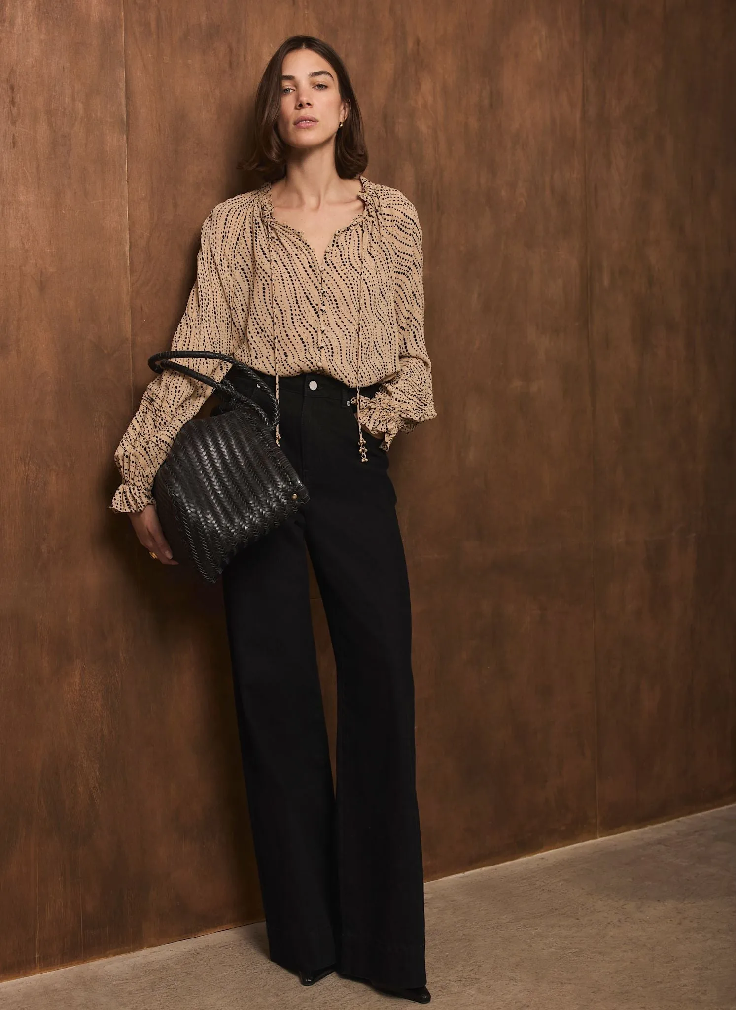 Neutral Spot Print Blouse sold by Mint Velvet product image thumbnail 3