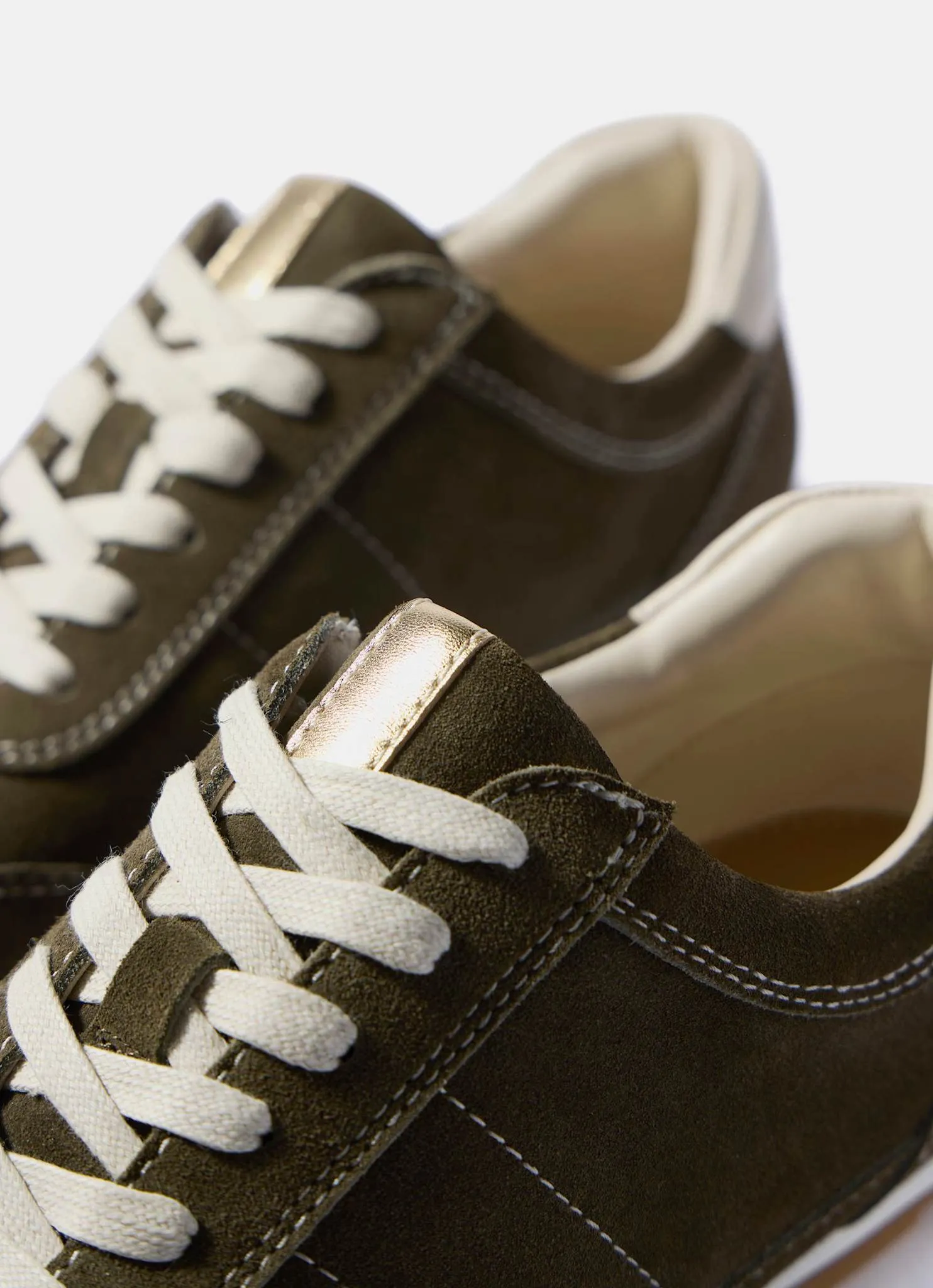 Vick Olive Green Suede Trainers sold by Mint Velvet product image thumbnail 4