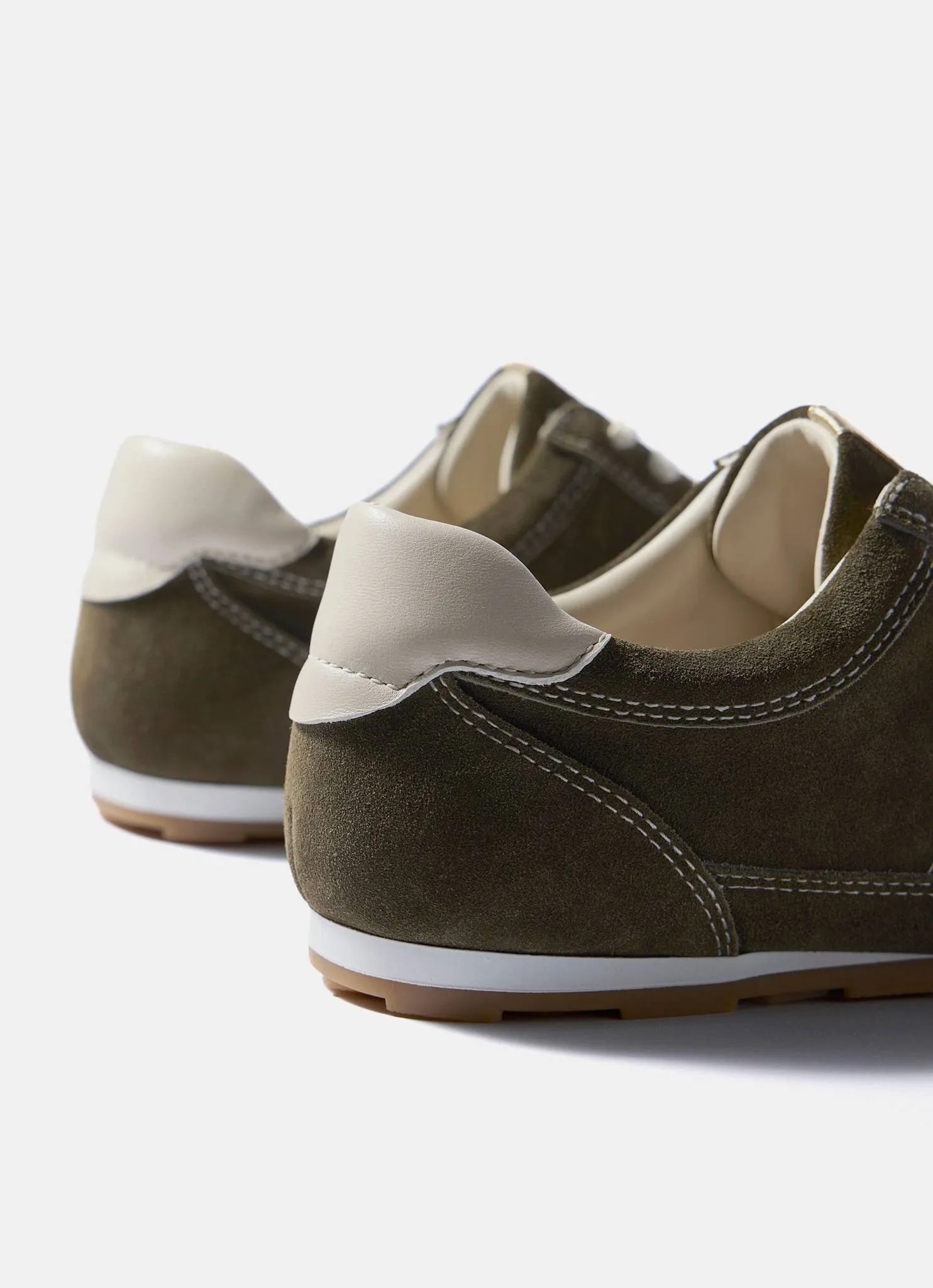 Vick Olive Green Suede Trainers sold by Mint Velvet product image thumbnail 5