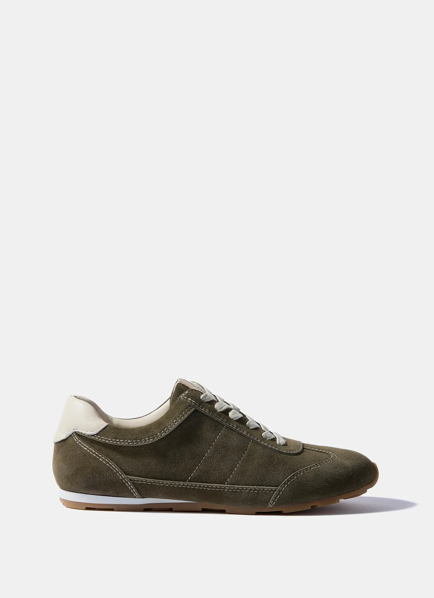 Vick Olive Green Suede Trainers sold by Mint Velvet product image thumbnail 2