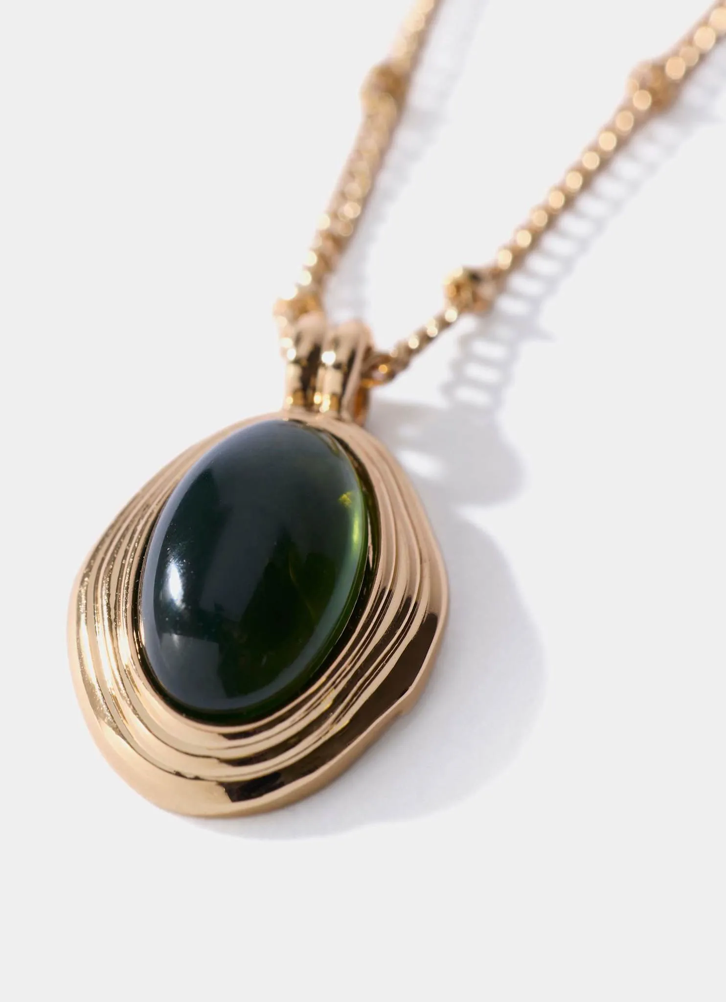 Gold Tone Layered Resin Pendant Necklace sold by Mint Velvet product image thumbnail 4