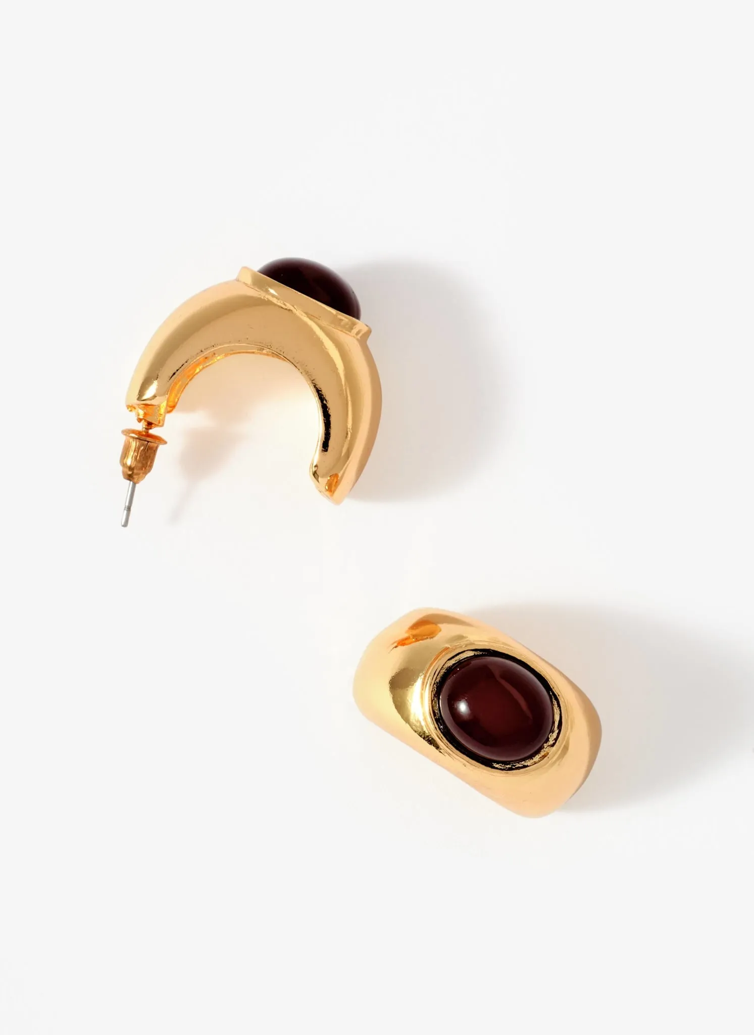 Gold Tone Resin Mix Hoop Earrings sold by Mint Velvet product image thumbnail 3