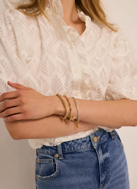 Gold Tone Mixed Bracelet Set made by Mint Velvet